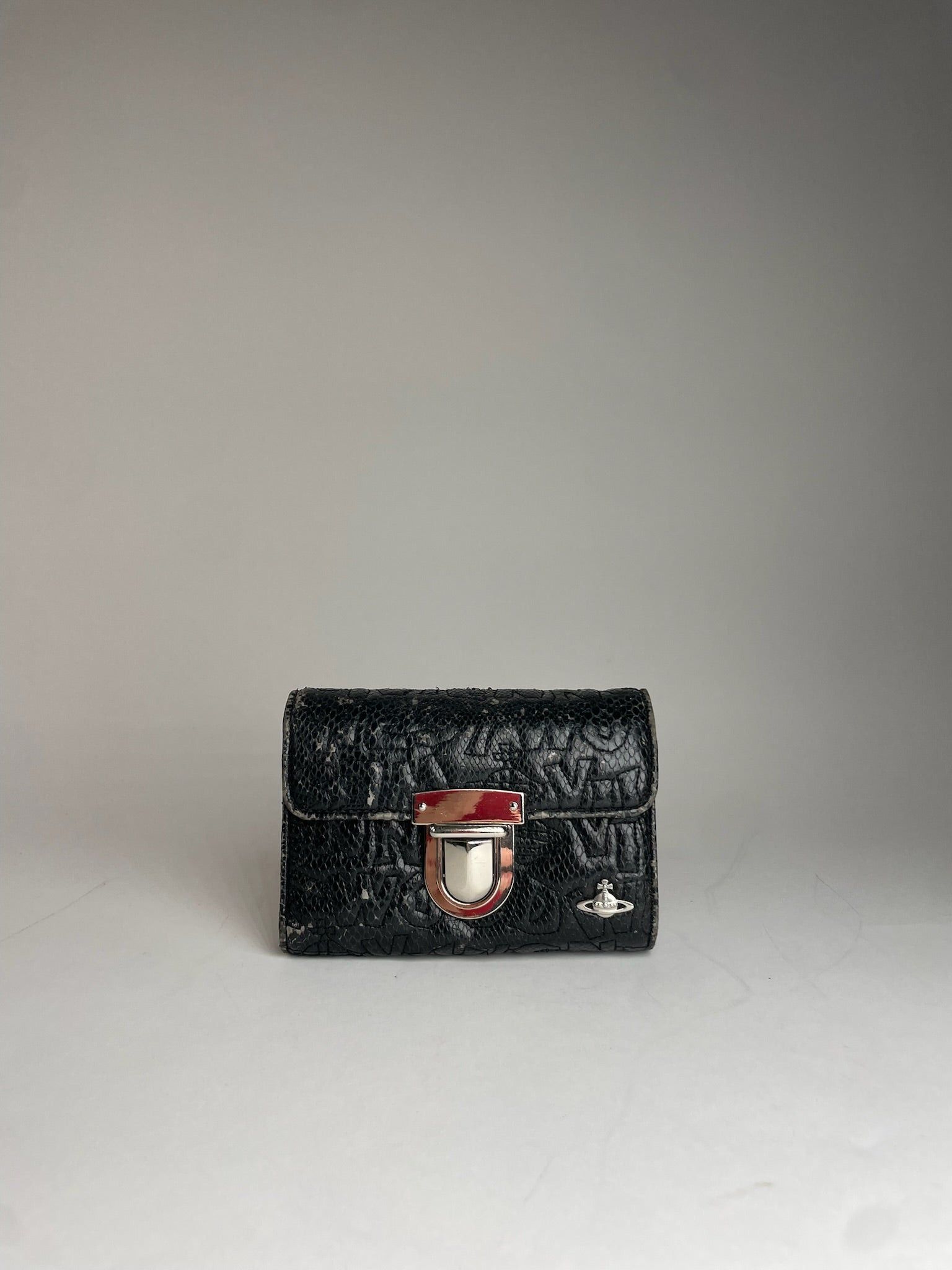 Vivienne Westwood Vintage Vegan Leather Monogram Wallet Black Size ONE SIZE - 5 Thumbnail