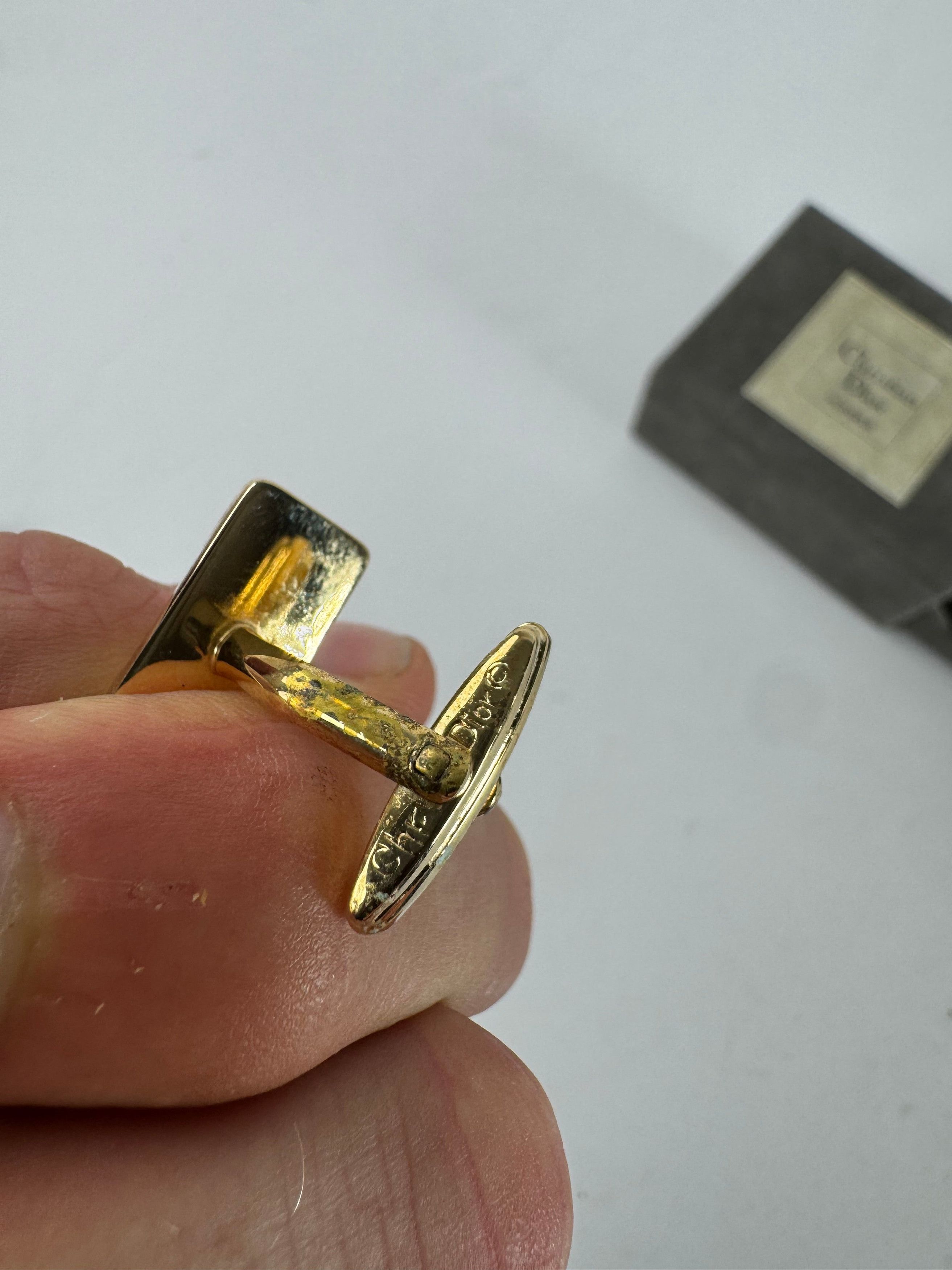 Dior Vintage Steel Hander-chiefs Silver Gold Size ONE SIZE - 9 Thumbnail