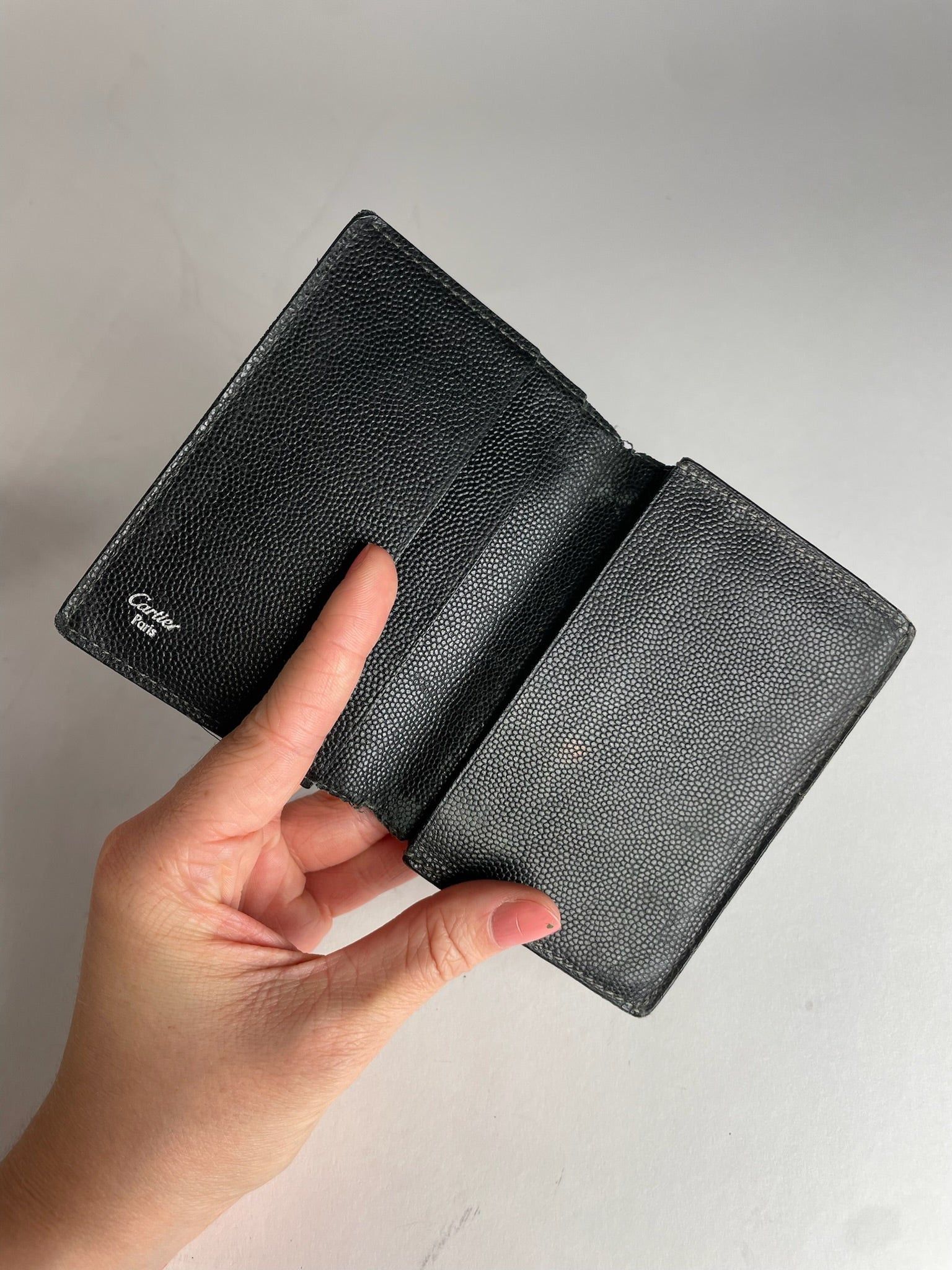 Cartier Vintage Leather Card Holder Black Size ONE SIZE - 7 Thumbnail