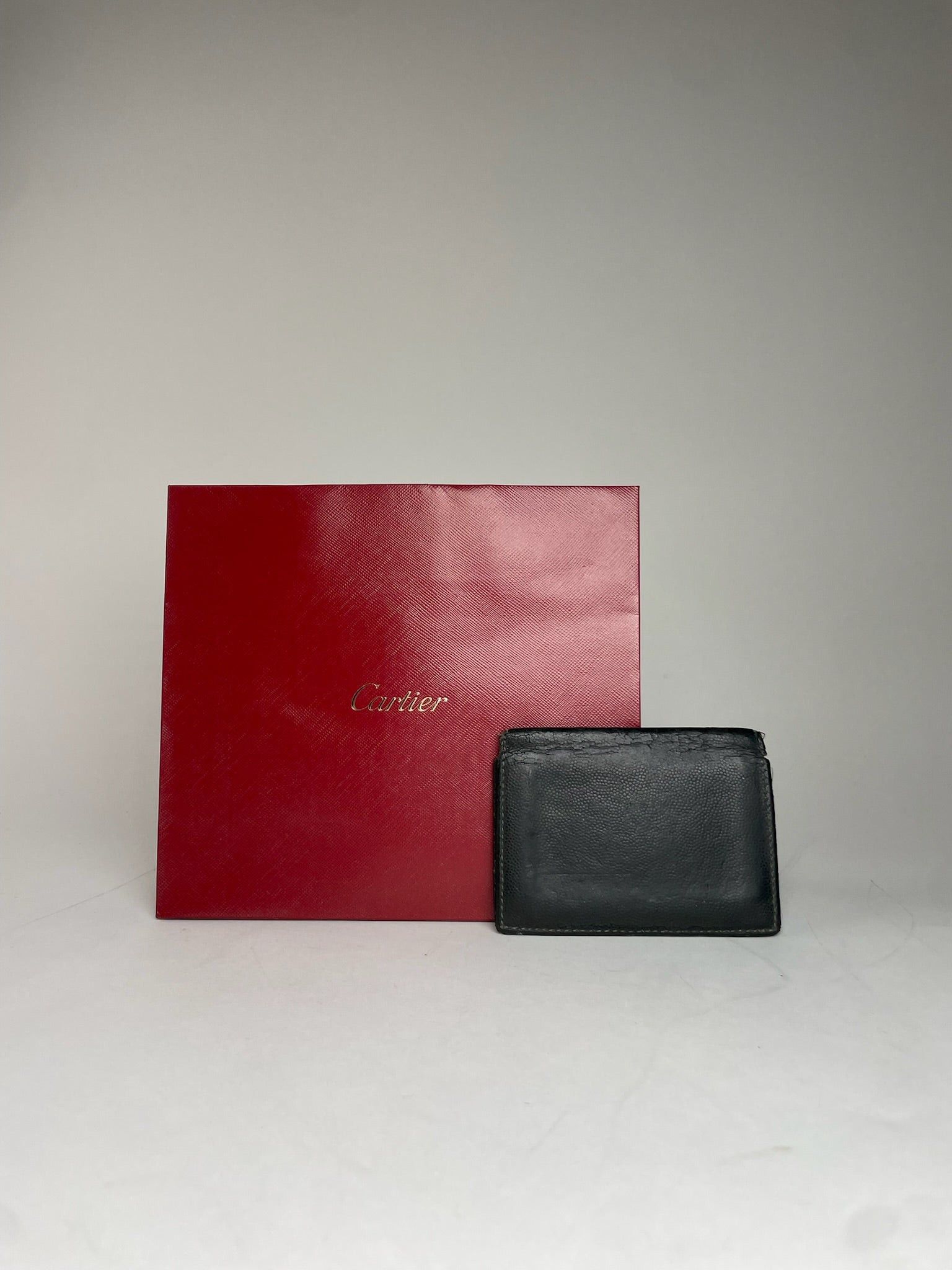 Cartier Vintage Leather Card Holder Black Size ONE SIZE - 8 Thumbnail