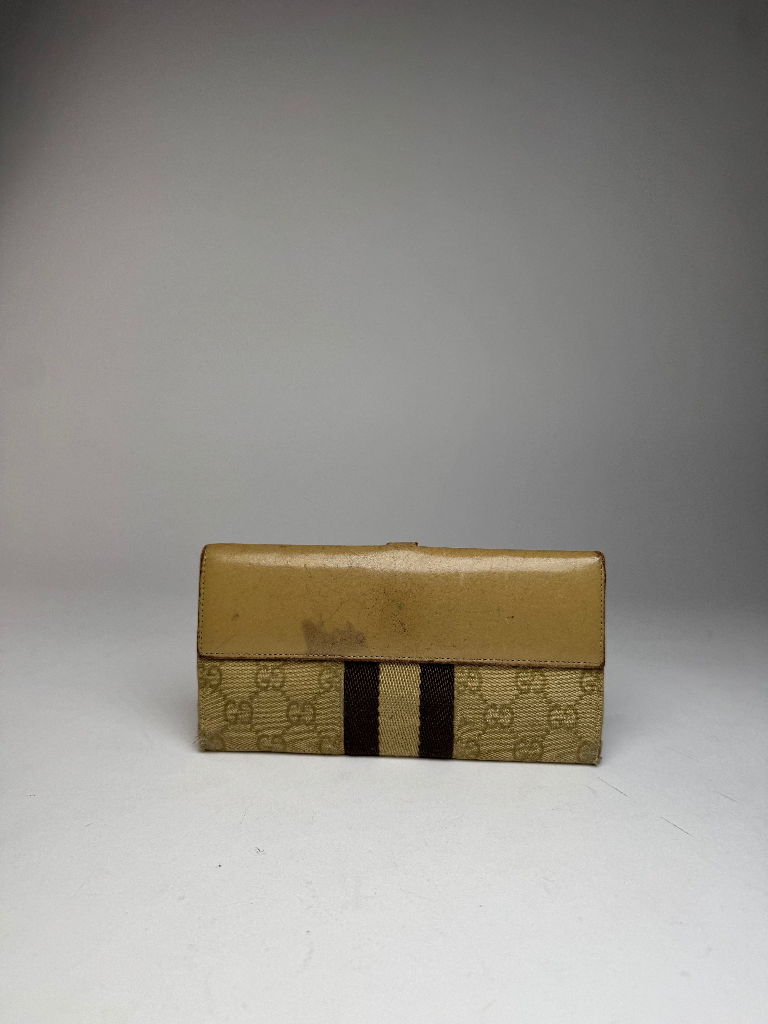 Gucci Vintage Jackie Monogram Wallet Brown Gold Size ONE SIZE - 11 Thumbnail
