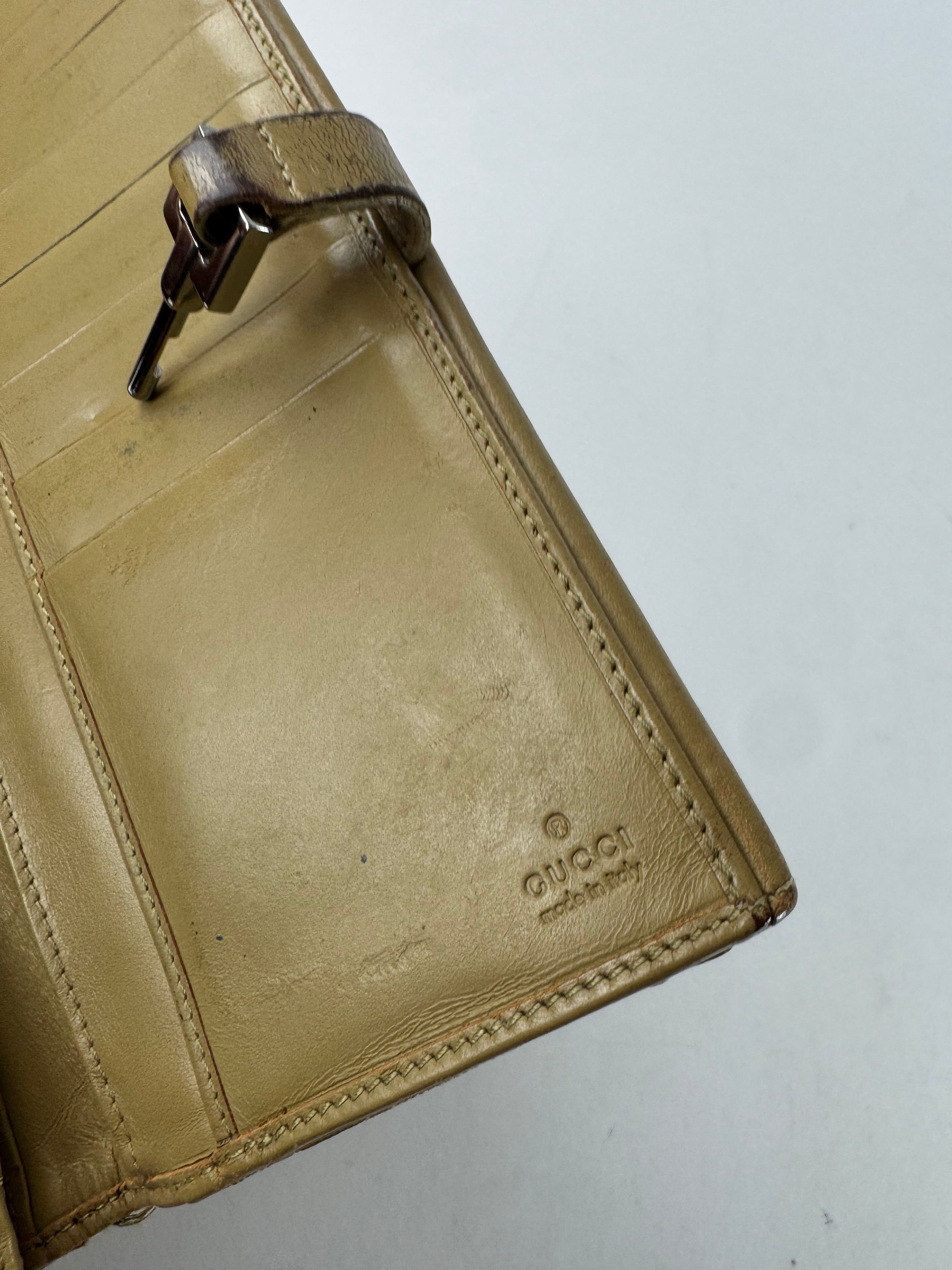 Gucci Vintage Jackie Monogram Wallet Brown Gold Size ONE SIZE - 6 Thumbnail