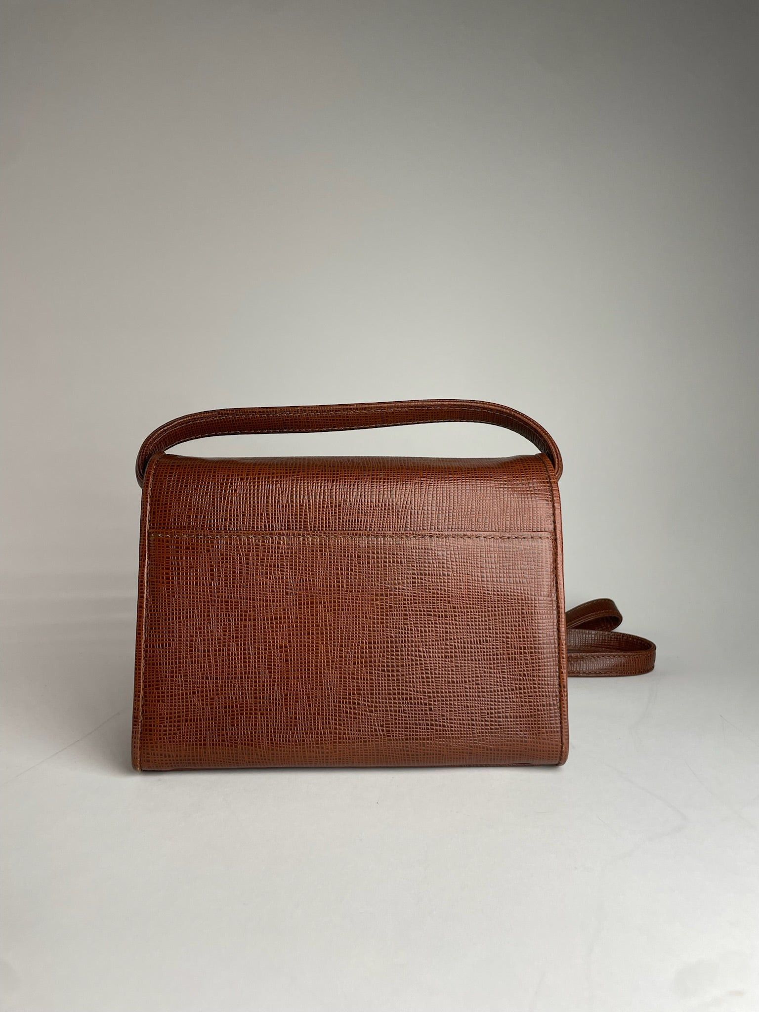 Courreges Vintage 2Way Leather Handbag Brown Size ONE SIZE - 2 Thumbnail