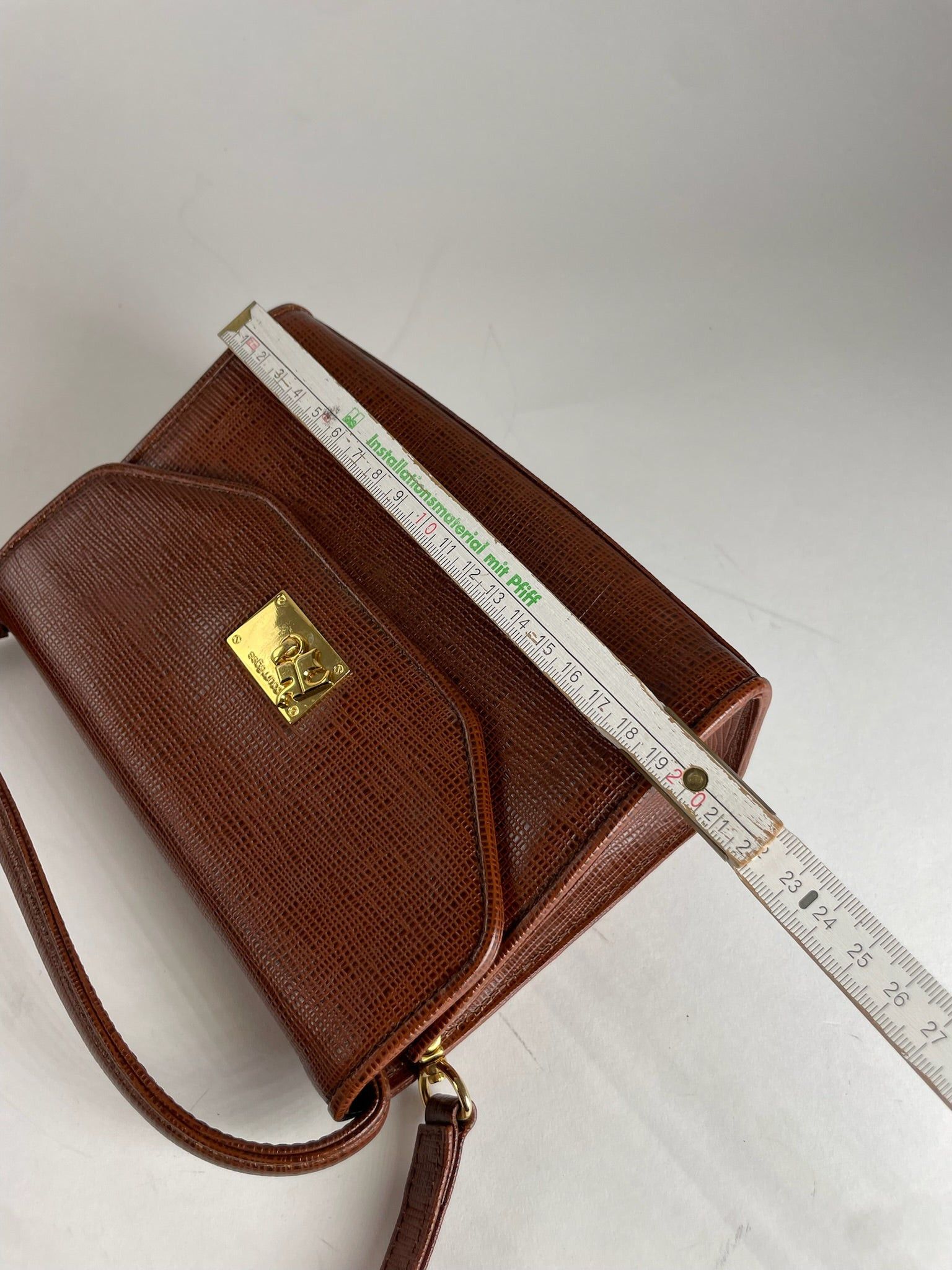 Courreges Vintage 2Way Leather Handbag Brown Size ONE SIZE - 3 Thumbnail