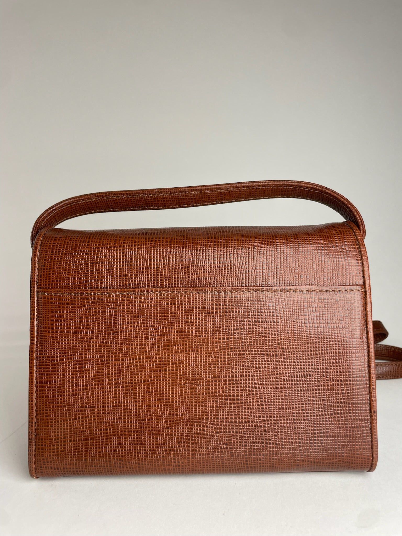 Courreges Vintage 2Way Leather Handbag Brown Size ONE SIZE - 7 Thumbnail