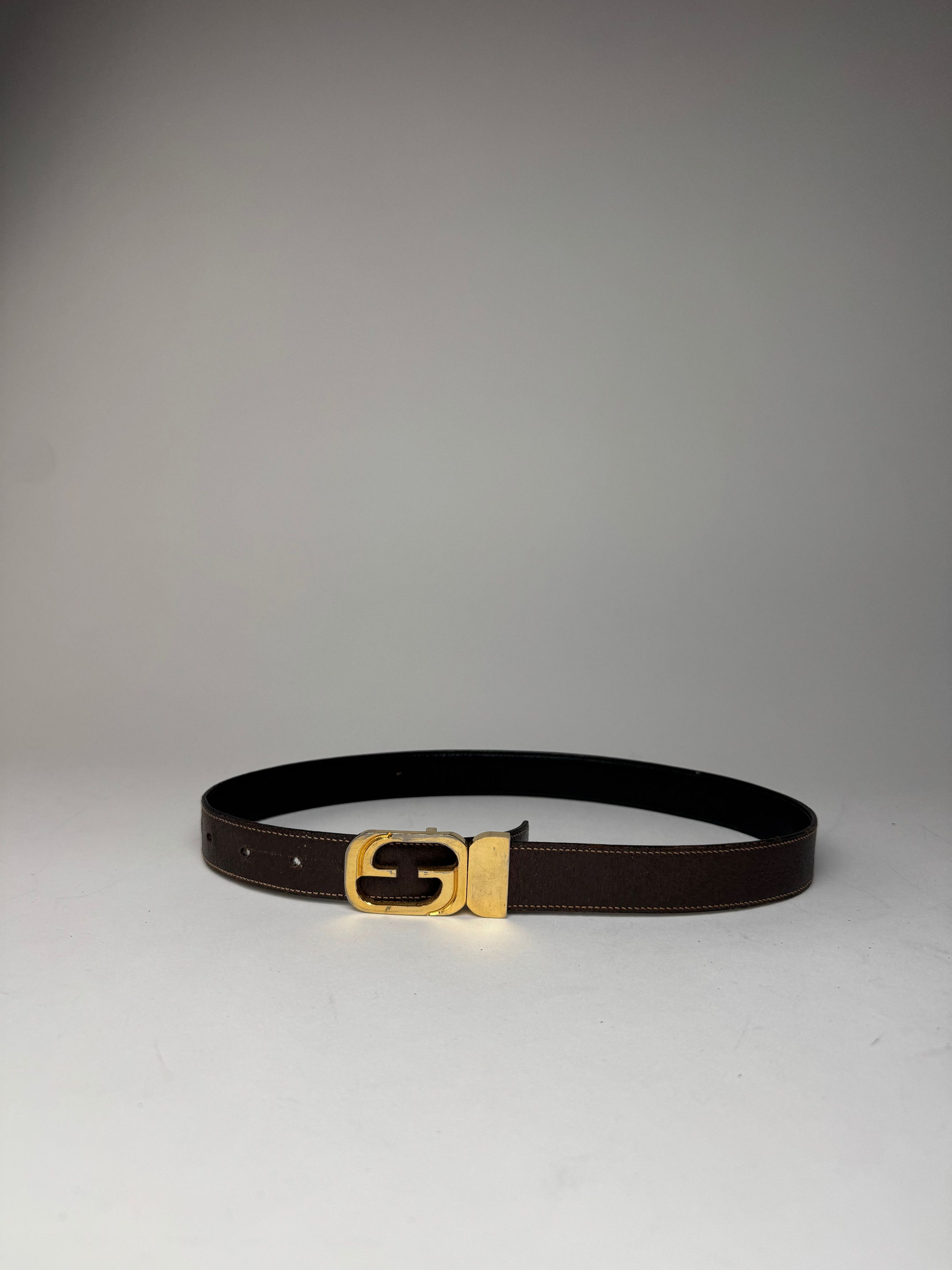Gucci Vintage Leather Belt Brown Size ONE SIZE - 9 Thumbnail