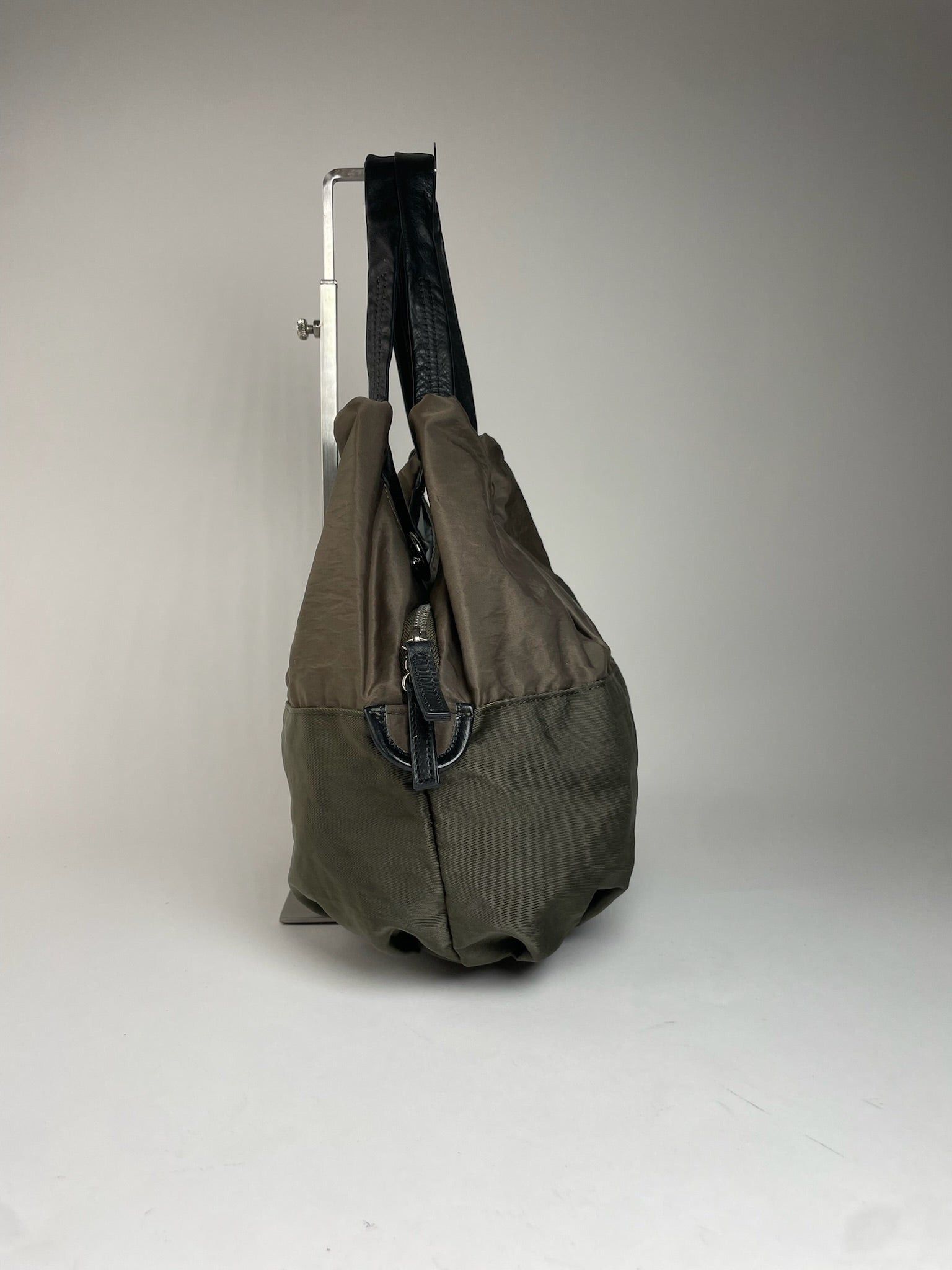 Yohji Yamamoto Vintage Y-Saccs Polyester Leather Handbag Brown Black Size ONE SIZE - 8 Thumbnail