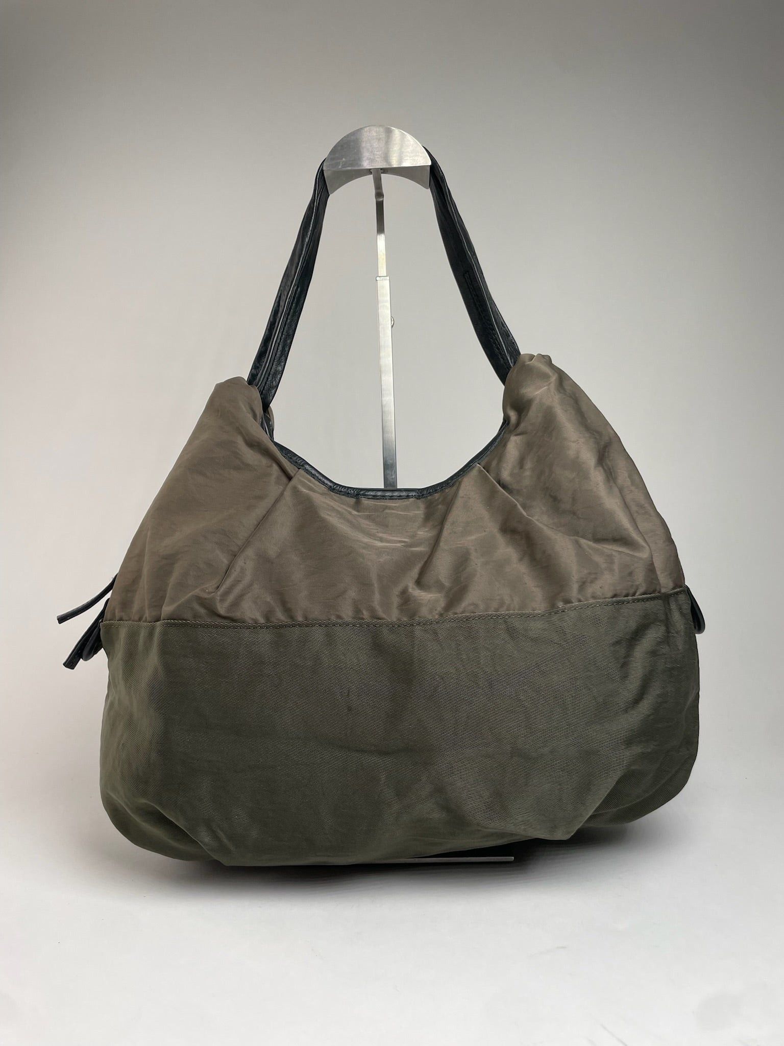 Yohji Yamamoto Vintage Y-Saccs Polyester Leather Handbag Brown Black Size ONE SIZE - 2 Thumbnail