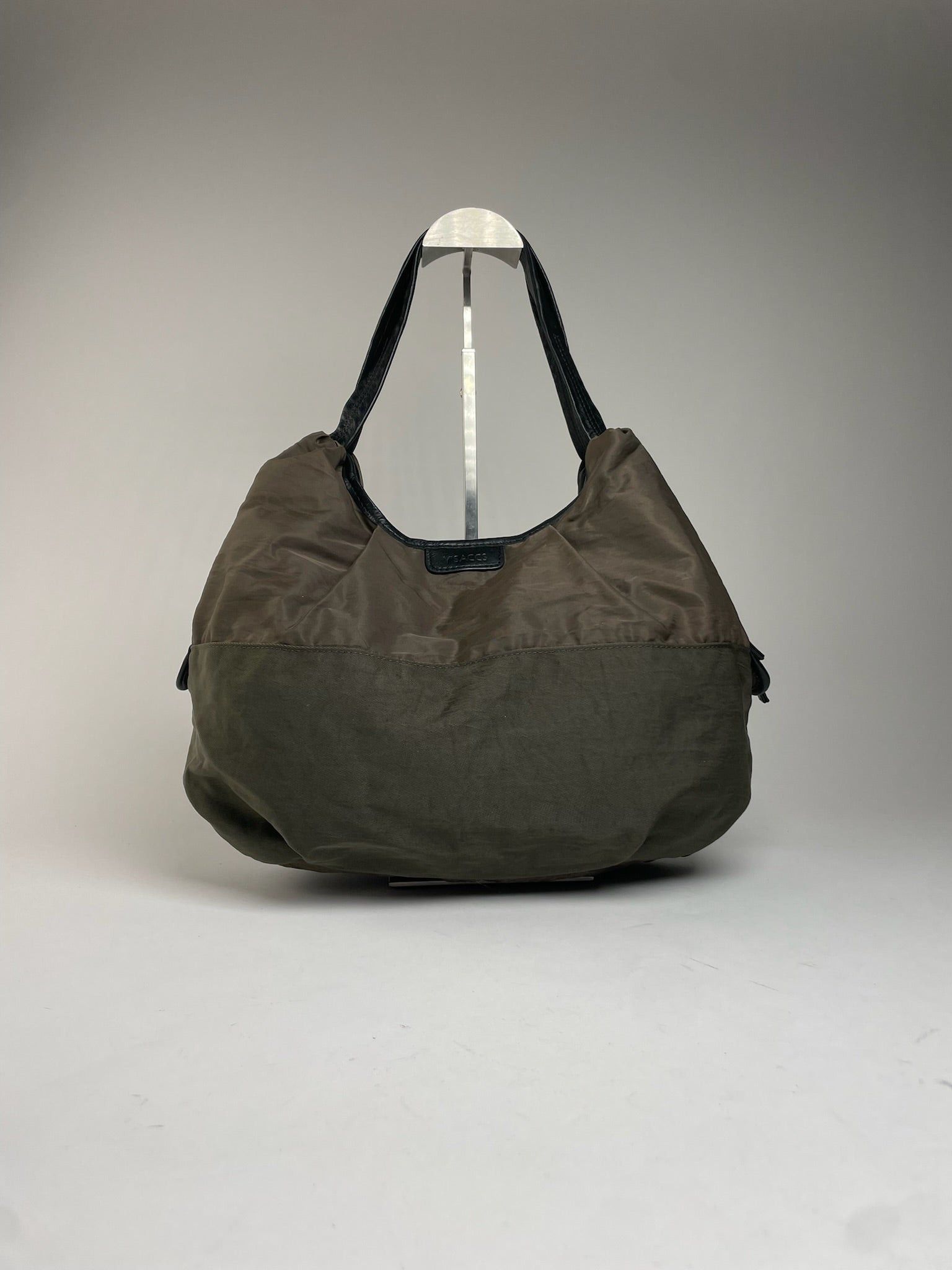 Yohji Yamamoto Vintage Y-Saccs Polyester Leather Handbag Brown Black Size ONE SIZE - 7 Thumbnail