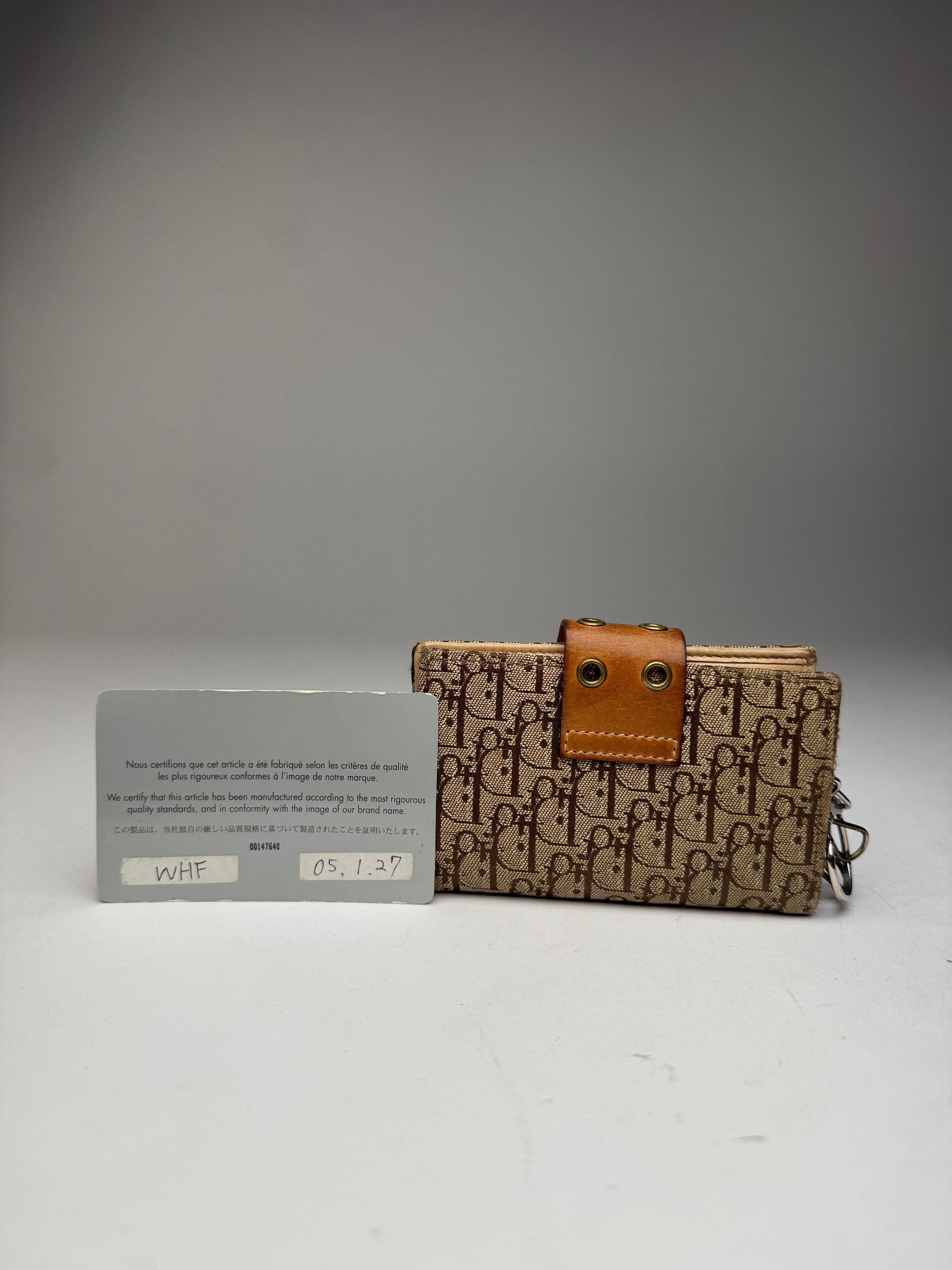 Dior Vintage Oblique Monogram Key Holder / Card Holder Beige Brow Size ONE SIZE - 11 Thumbnail