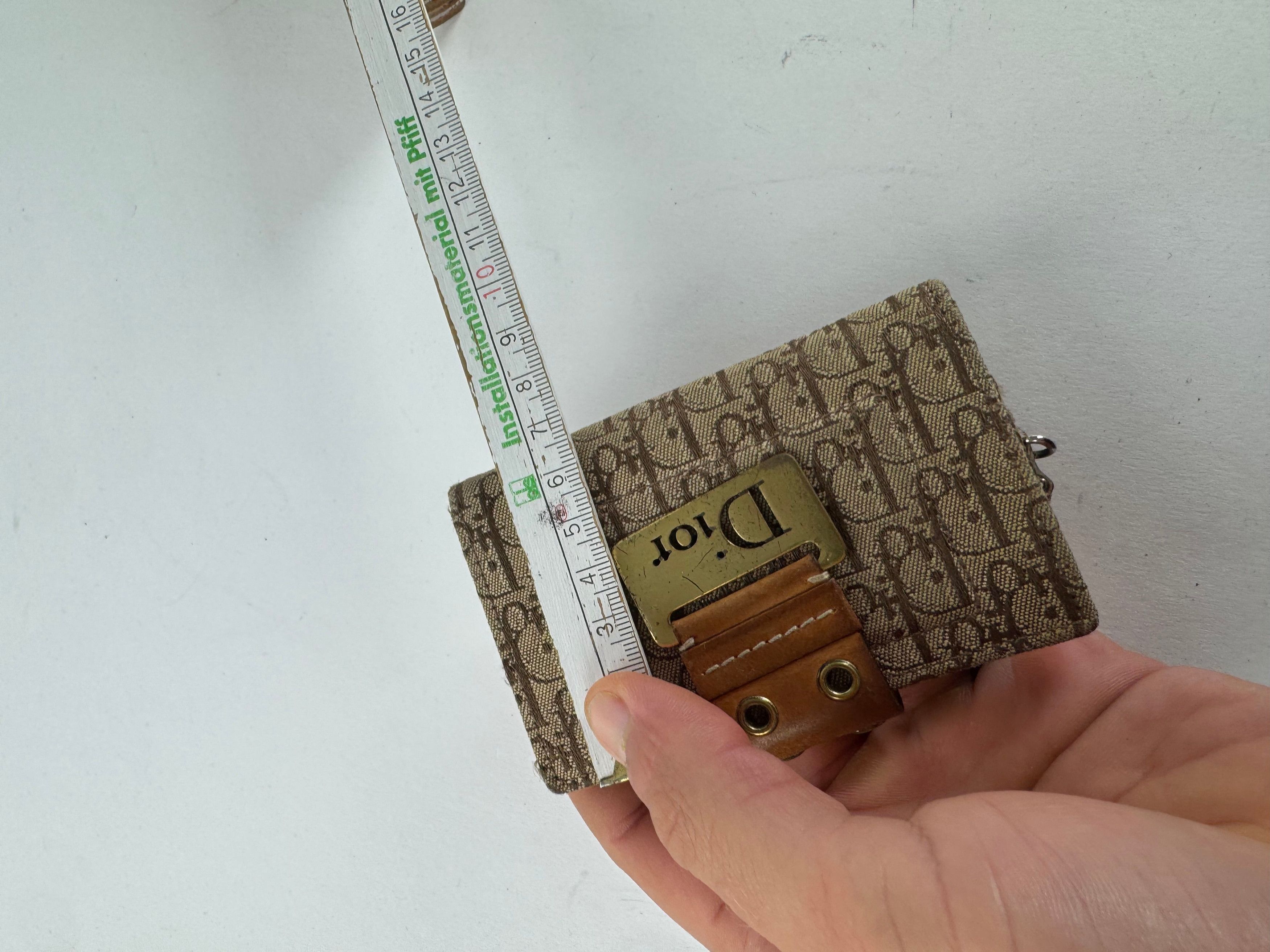 Dior Vintage Oblique Monogram Key Holder / Card Holder Beige Brow Size ONE SIZE - 9 Thumbnail