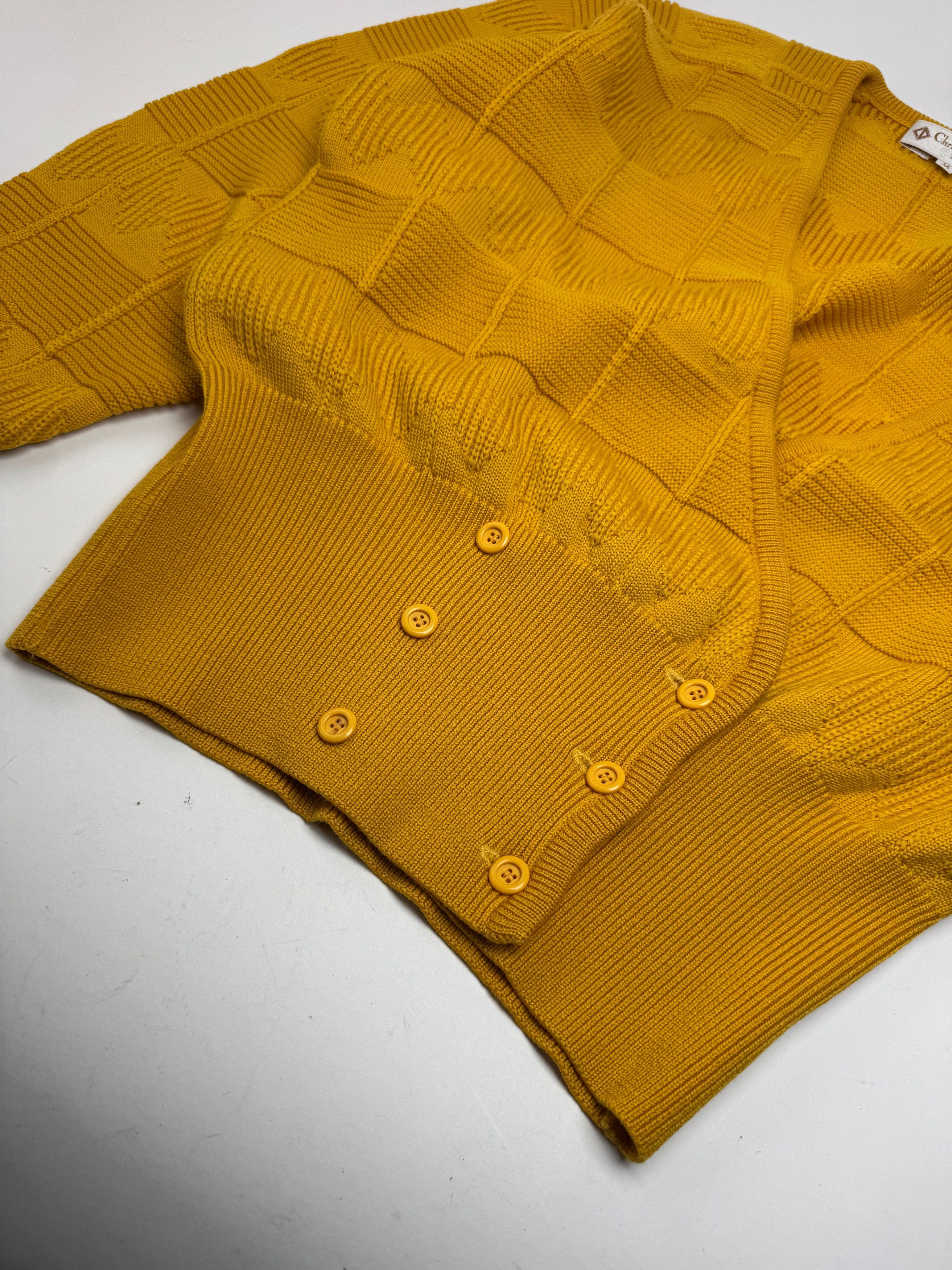 Dior Vintage V Neck Jumper Yellow M Size M / US 6-8 / IT 42-44 - 5 Thumbnail