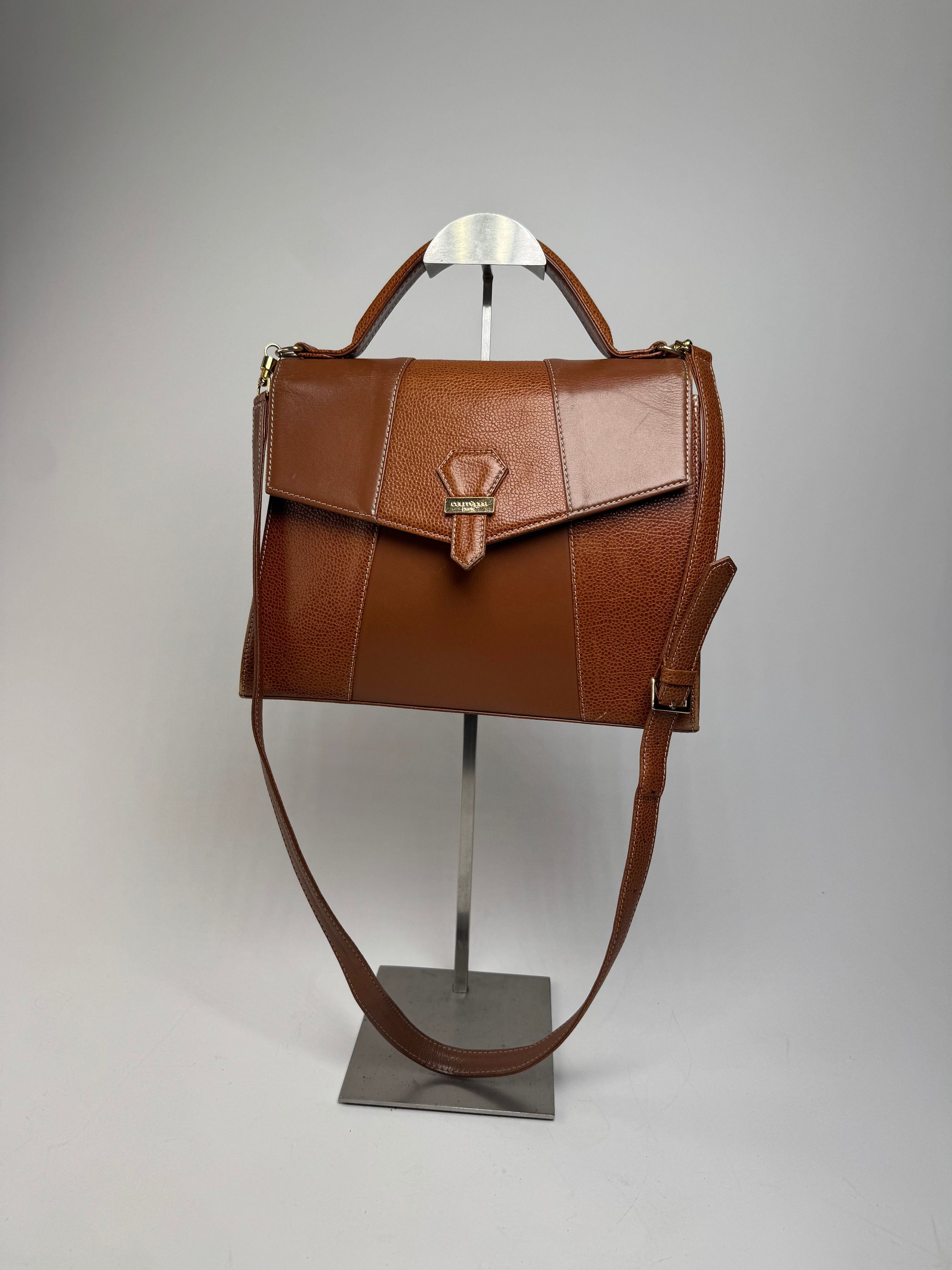 Courreges Vintage 2Way Handbag Brown Size ONE SIZE - 15 Thumbnail