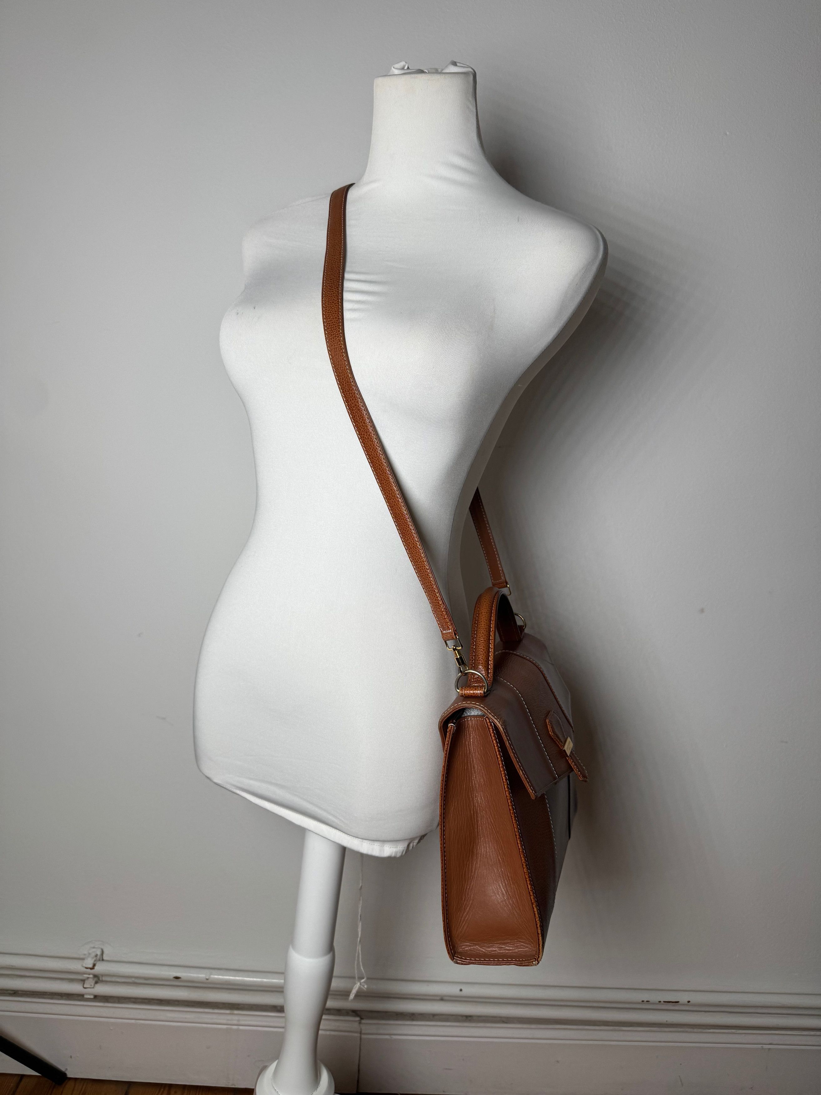 Courreges Vintage 2Way Handbag Brown Size ONE SIZE - 7 Thumbnail