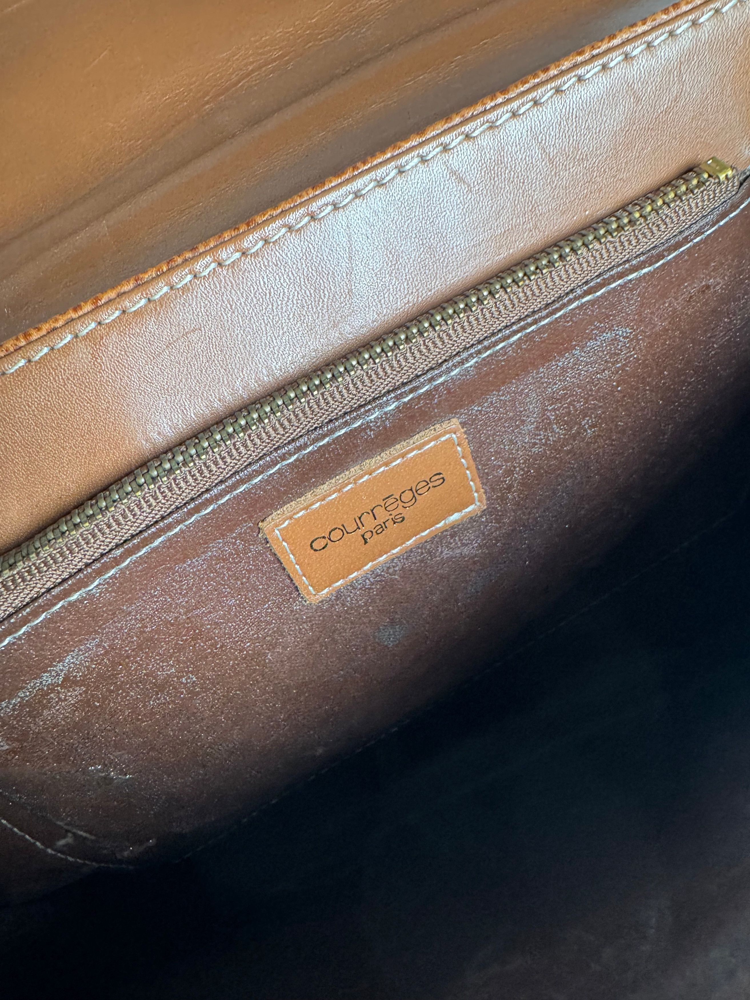 Courreges Vintage 2Way Handbag Brown Size ONE SIZE - 4 Thumbnail