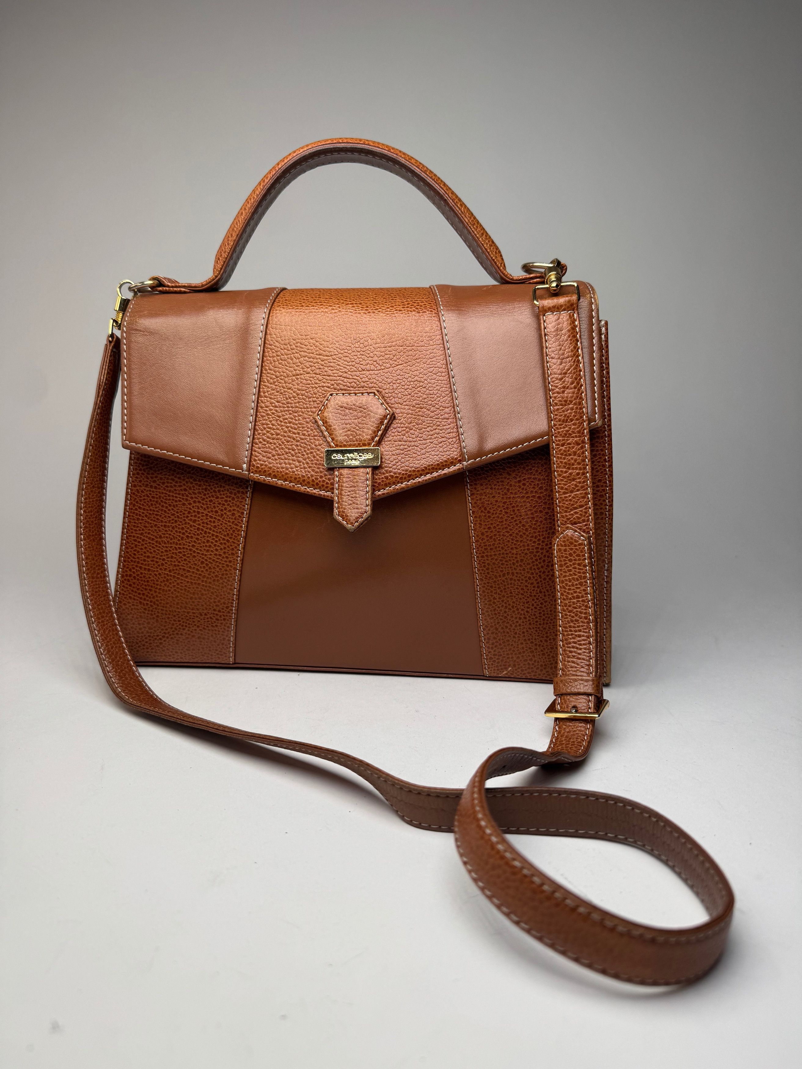 Courreges Vintage 2Way Handbag Brown Size ONE SIZE - 5 Thumbnail