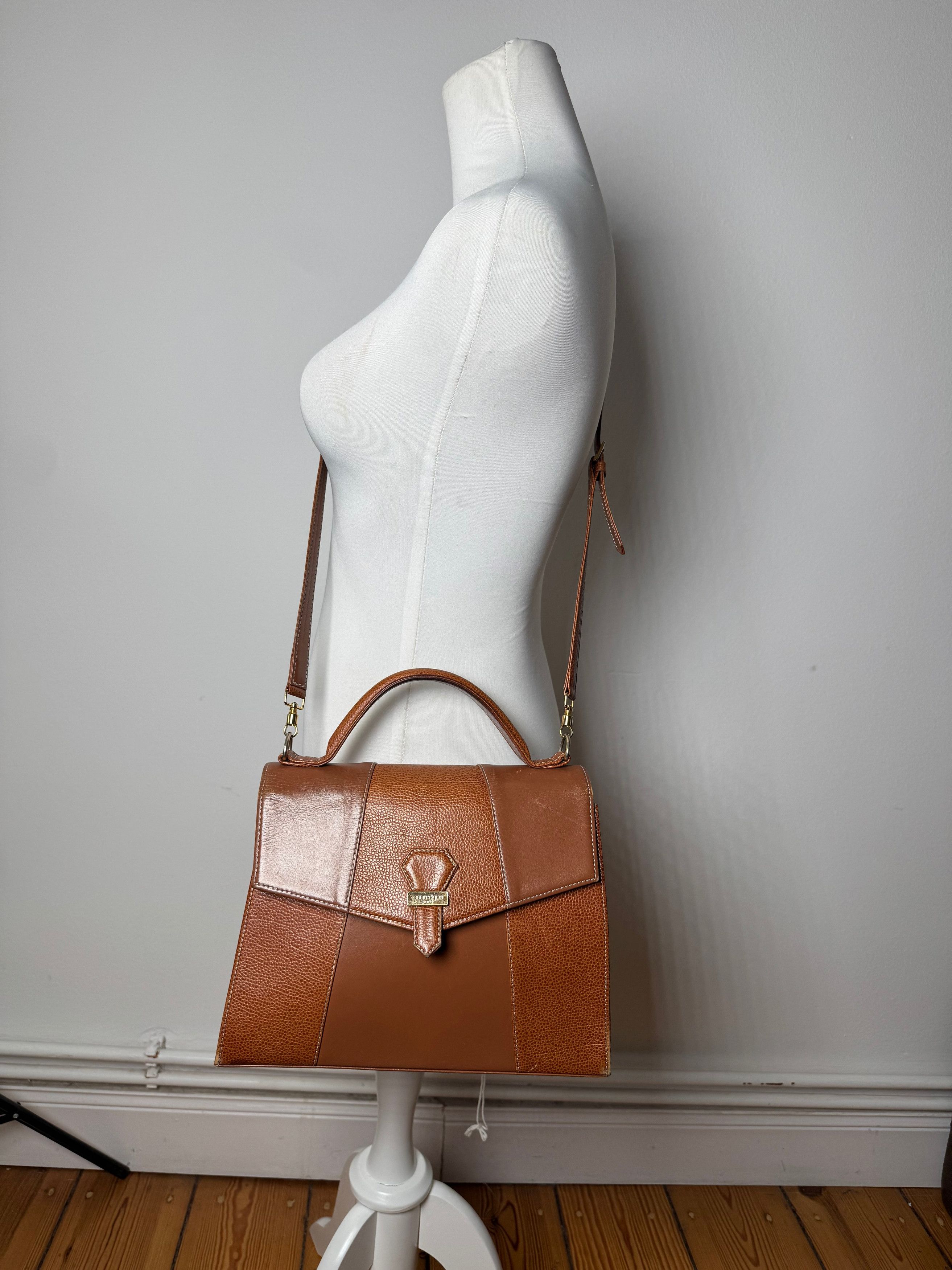 Courreges Vintage 2Way Handbag Brown Size ONE SIZE - 8 Thumbnail