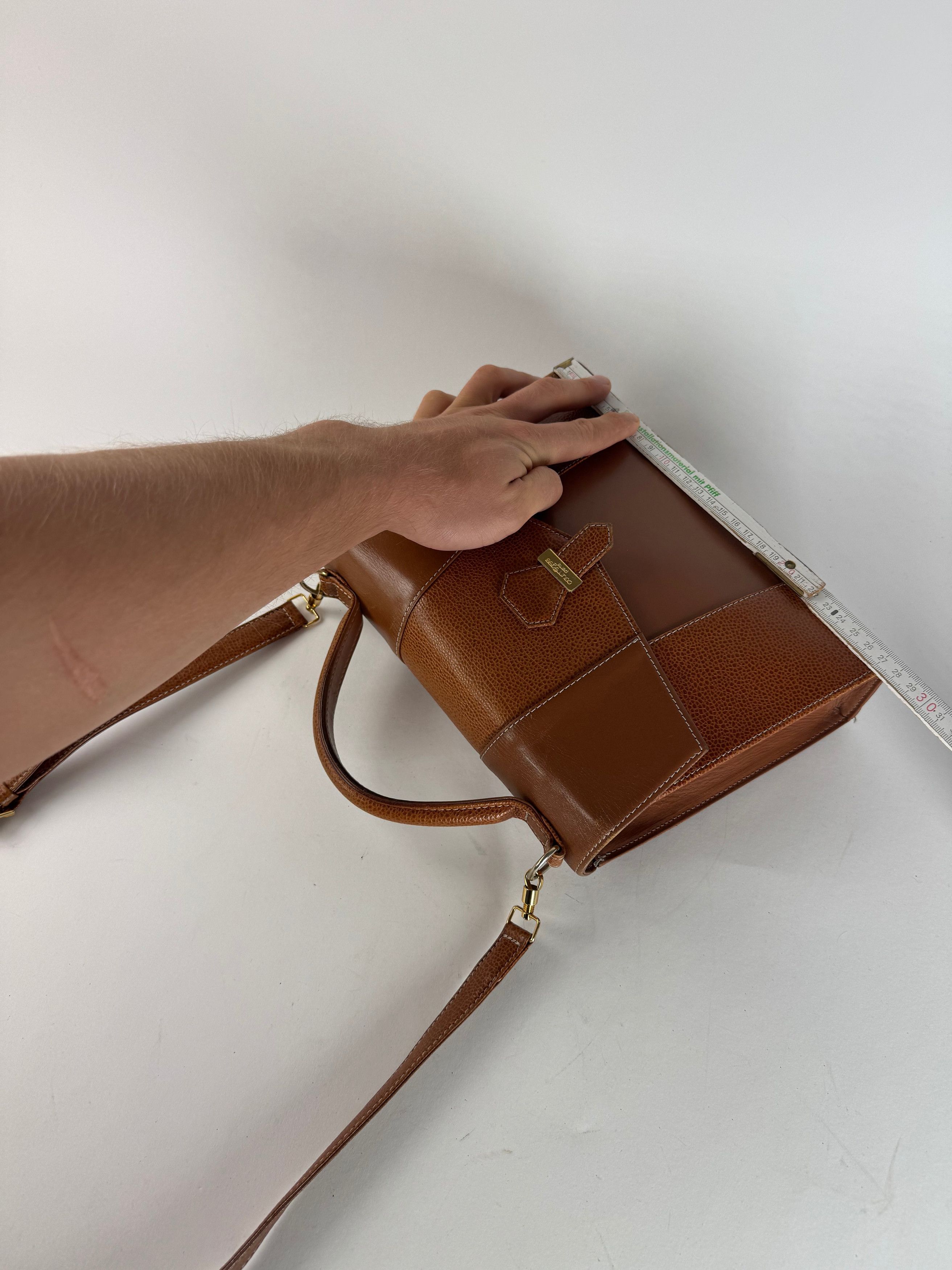 Courreges Vintage 2Way Handbag Brown Size ONE SIZE - 11 Thumbnail