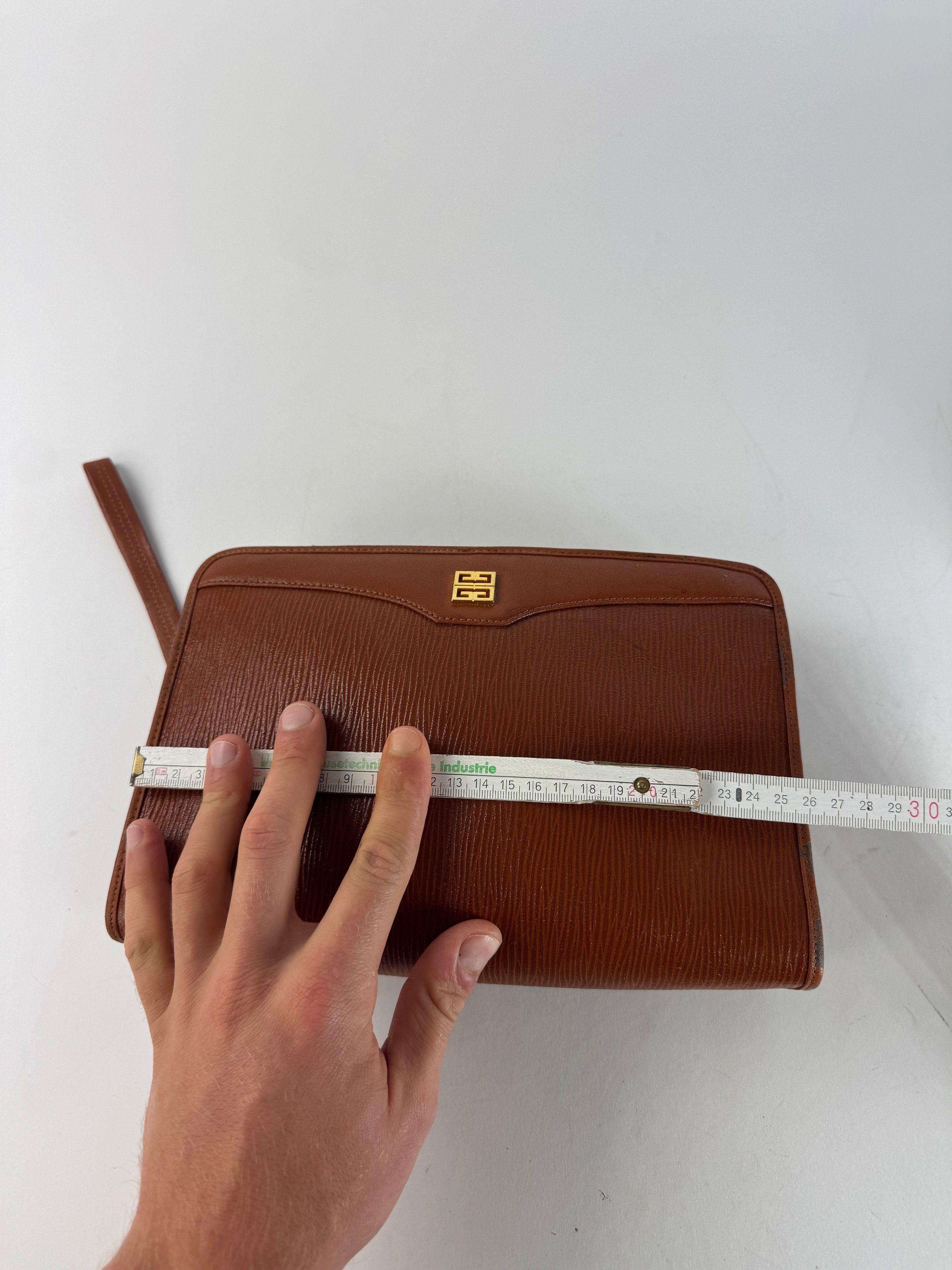 Givenchy Vintage Leather Clutch Brown Size ONE SIZE - 11 Thumbnail