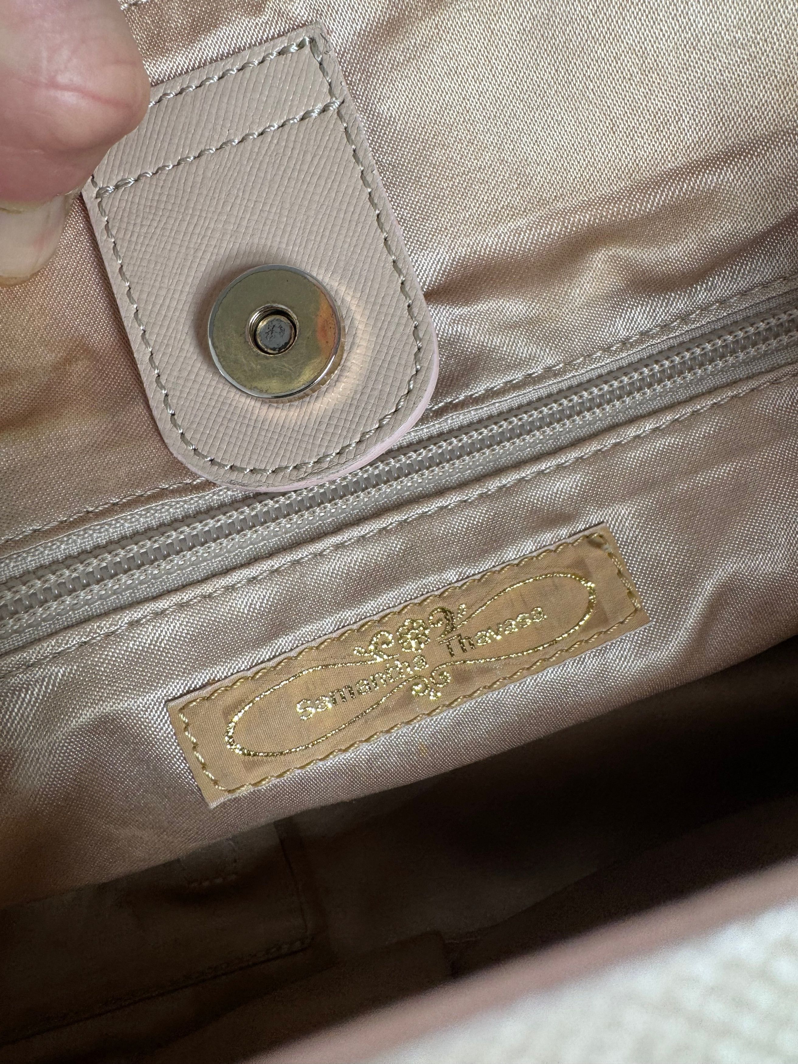 Other Vintage Samantha Thavas Leather Handbag Pink Size ONE SIZE - 4 Thumbnail