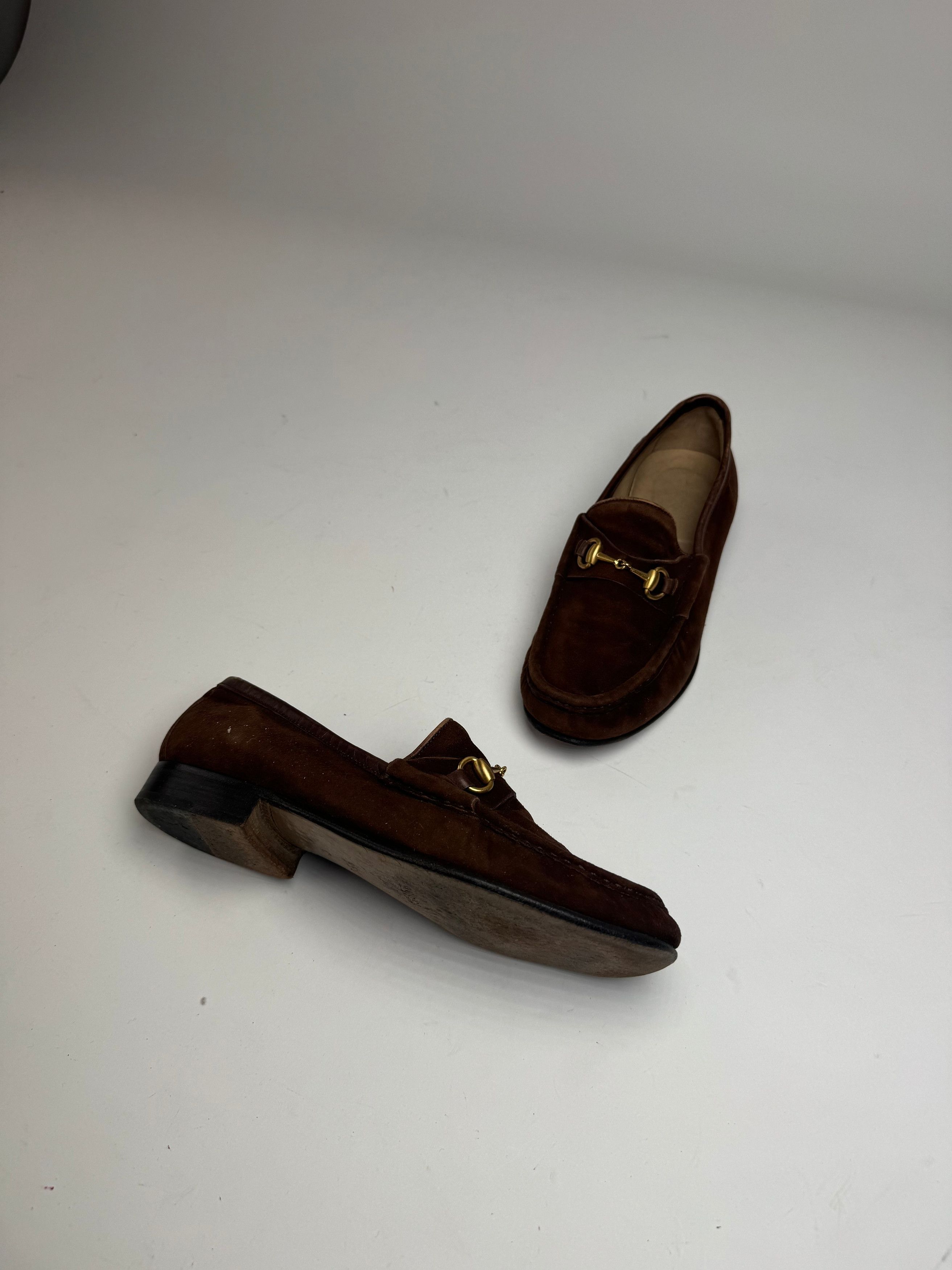 Gucci Vintage Horsebit Suede Loafer Brown EU35,5 Size US 4.5 / IT 34.5 - 9 Thumbnail