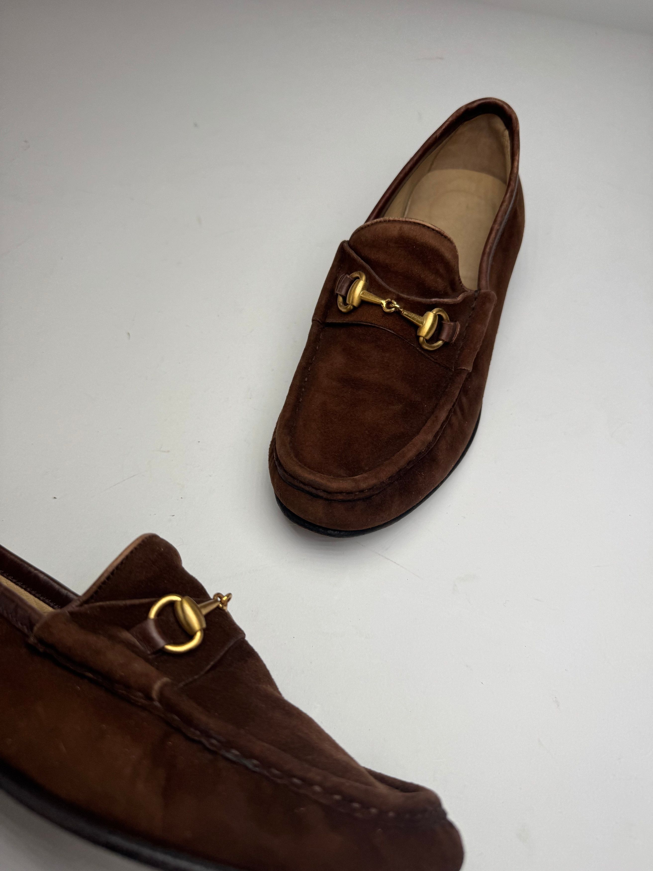 Gucci Vintage Horsebit Suede Loafer Brown EU35,5 Size US 4.5 / IT 34.5 - 5 Thumbnail