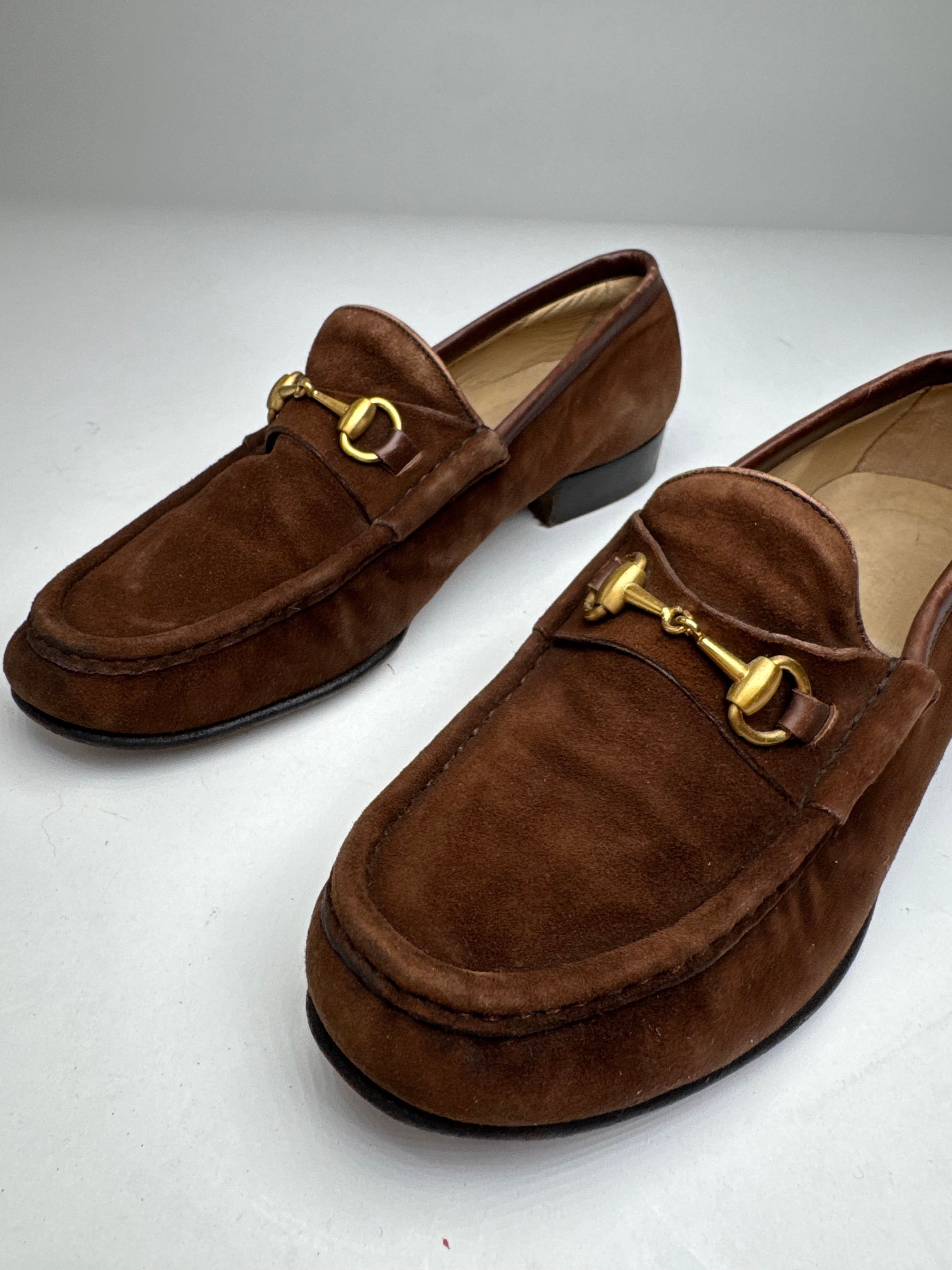 Gucci Vintage Horsebit Suede Loafer Brown EU35,5 Size US 4.5 / IT 34.5 - 6 Thumbnail