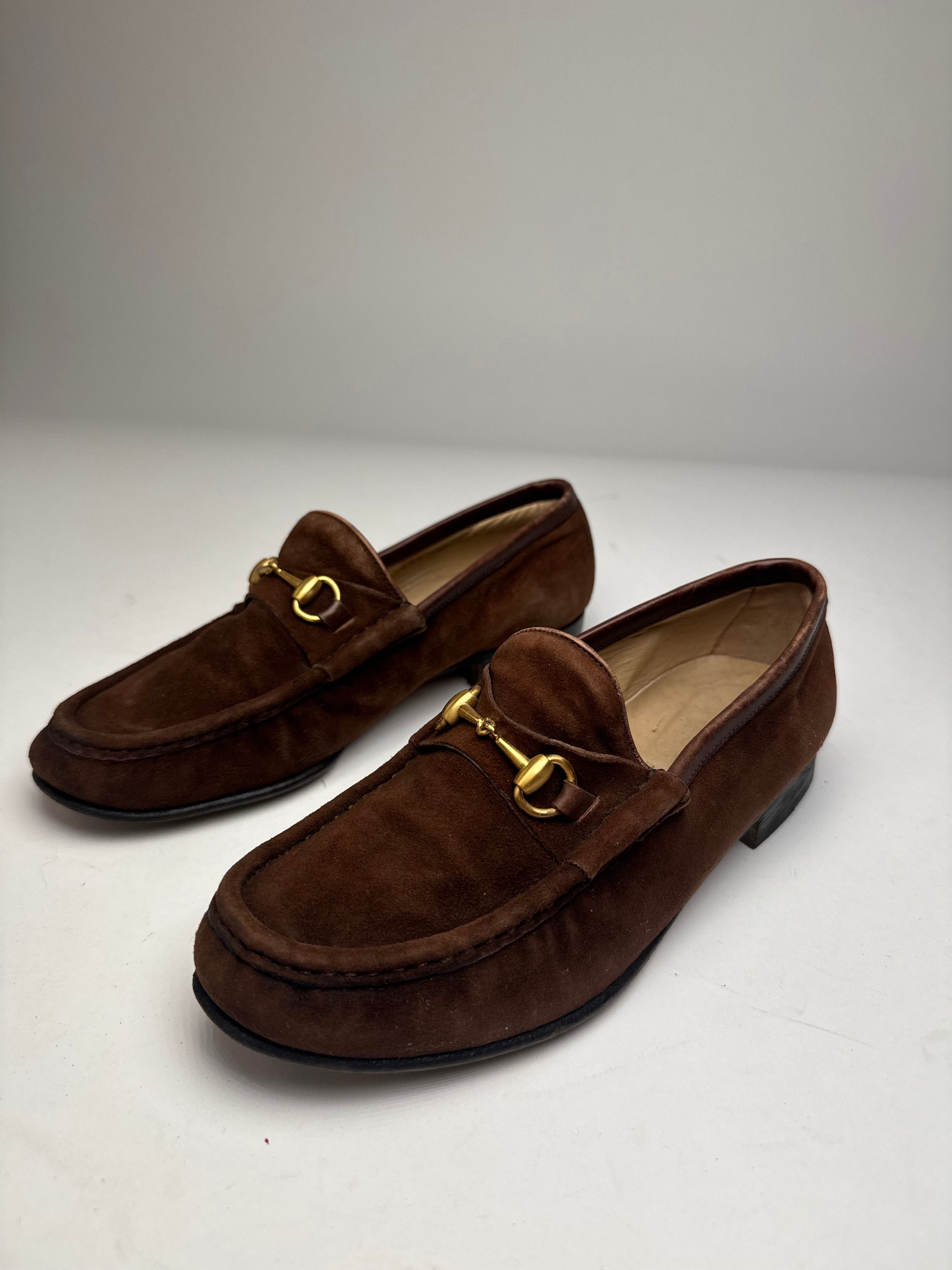 Gucci Vintage Horsebit Suede Loafer Brown EU35,5 Size US 4.5 / IT 34.5 - 3 Thumbnail