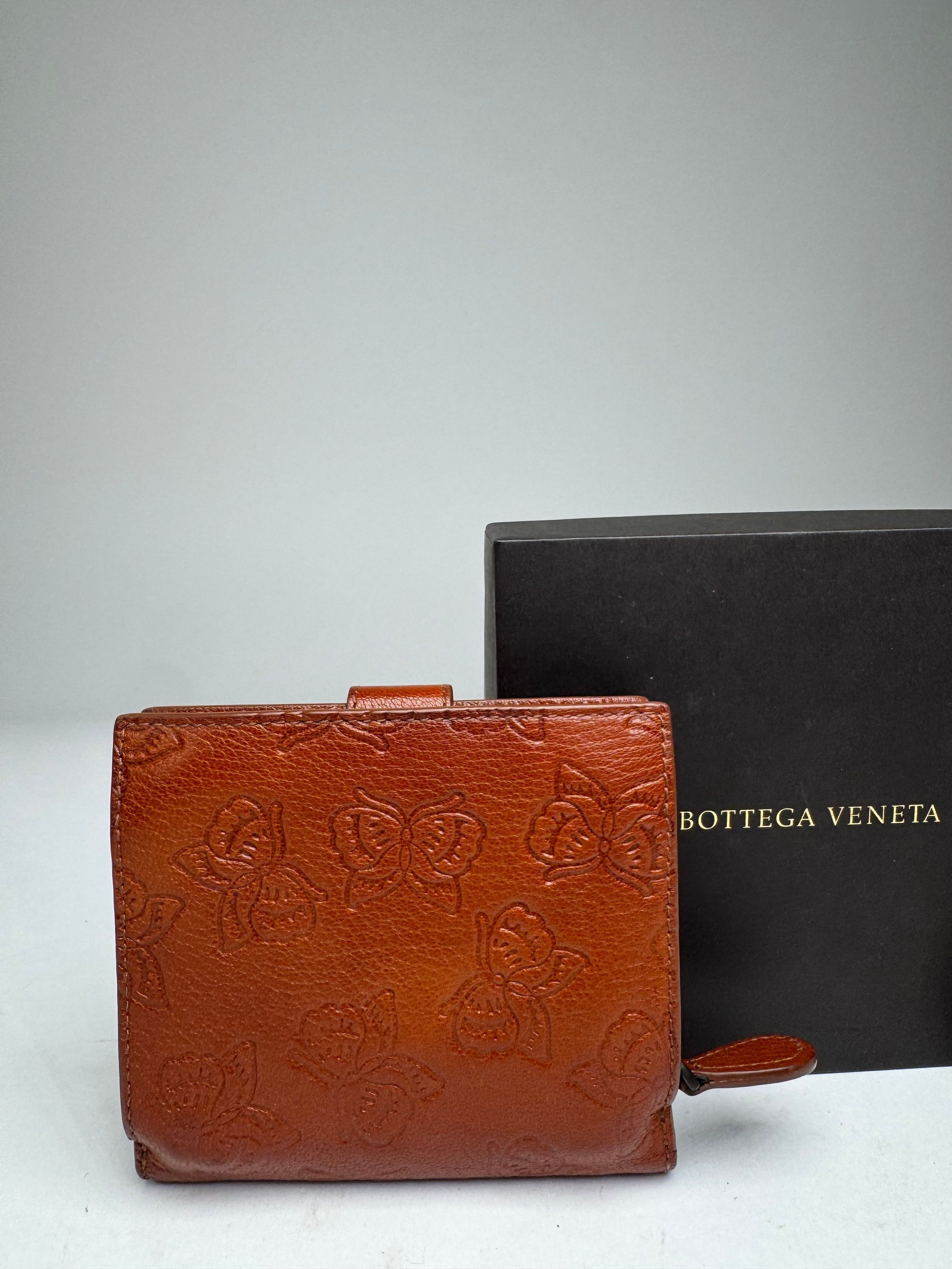 Bottega Veneta Vintage Butterfly Monogram Leather Wallet Brown Size ONE SIZE - 5 Thumbnail
