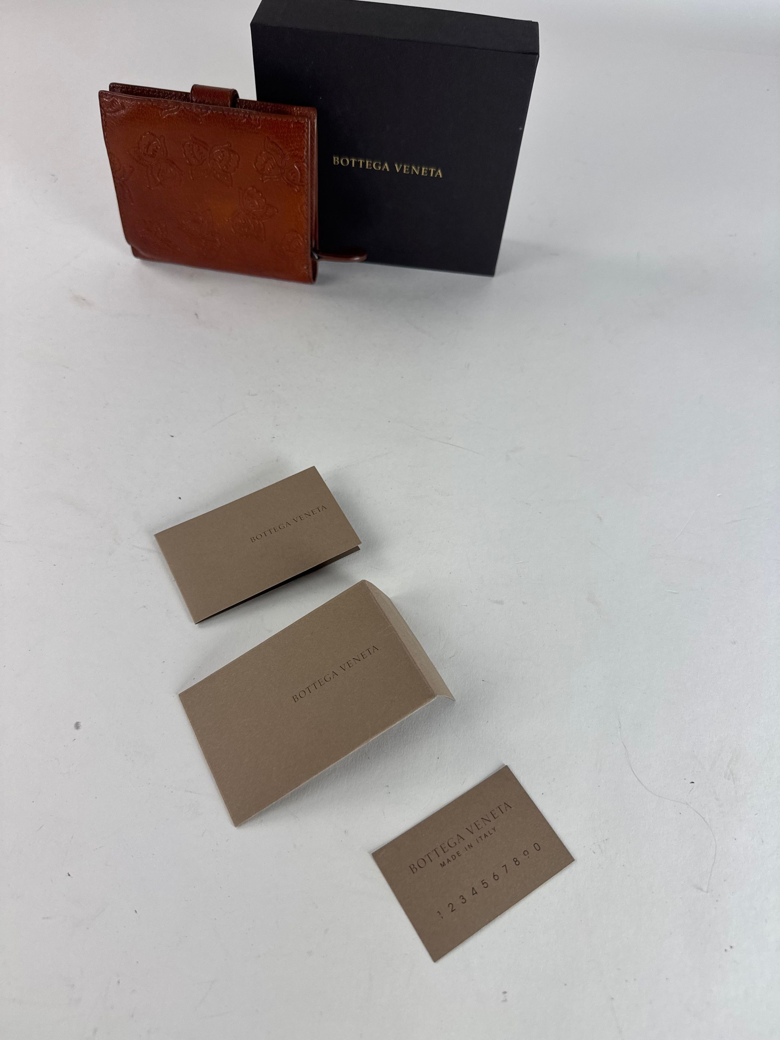 Bottega Veneta Vintage Butterfly Monogram Leather Wallet Brown Size ONE SIZE - 4 Thumbnail