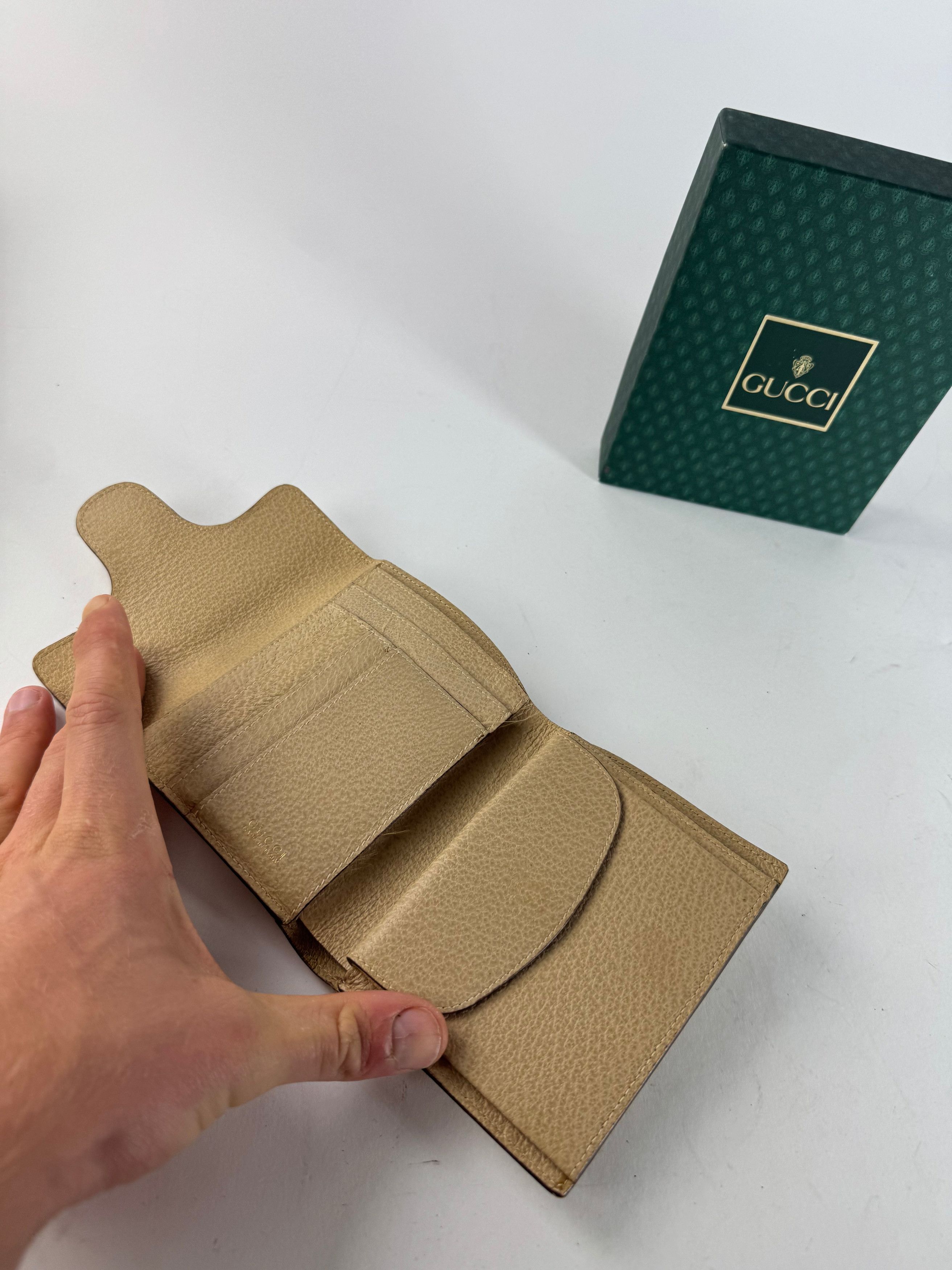 Gucci Vintage Horsebit Leather Wallet Beige Size ONE SIZE - 4 Thumbnail