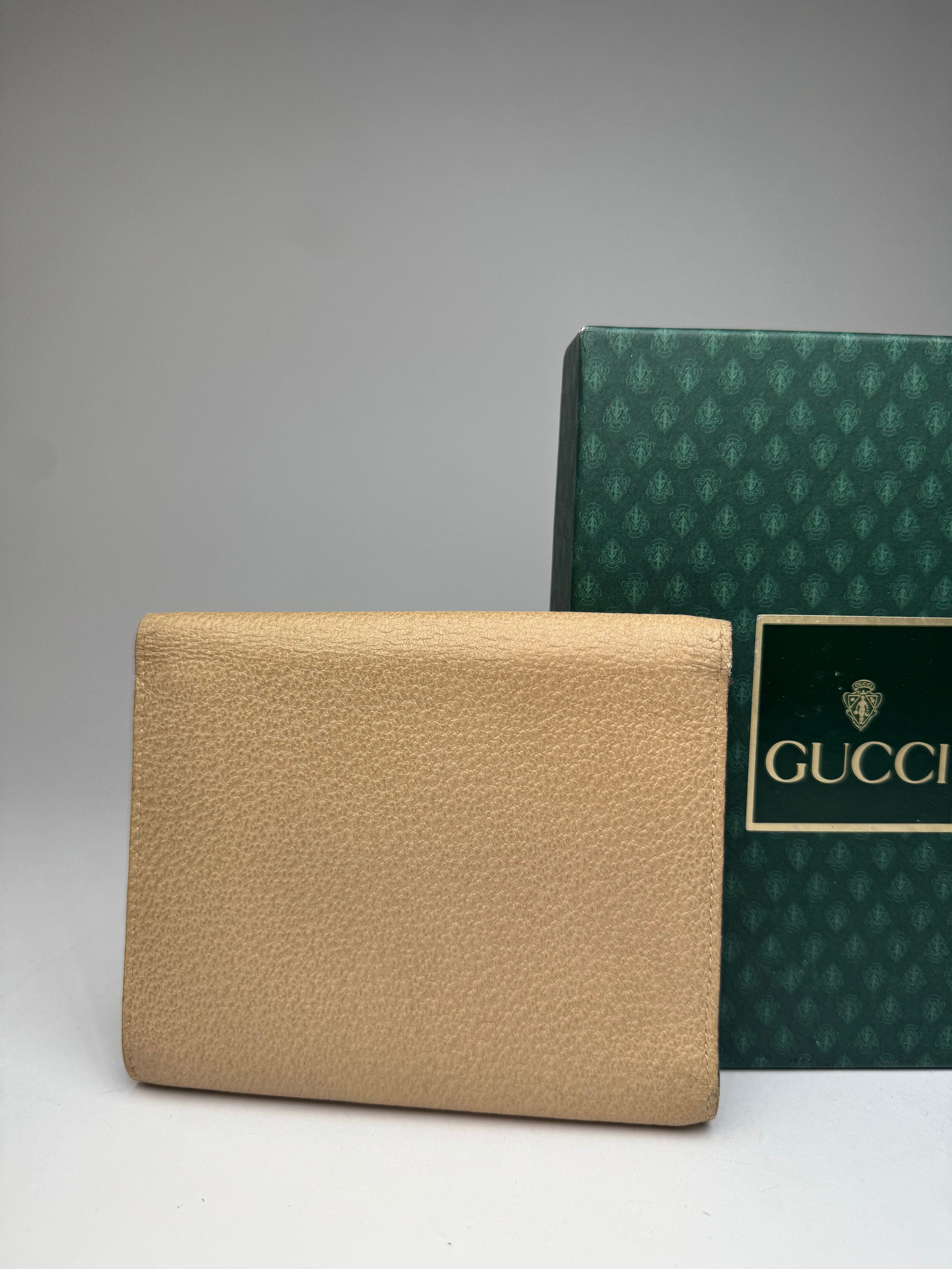 Gucci Vintage Horsebit Leather Wallet Beige Size ONE SIZE - 13 Thumbnail
