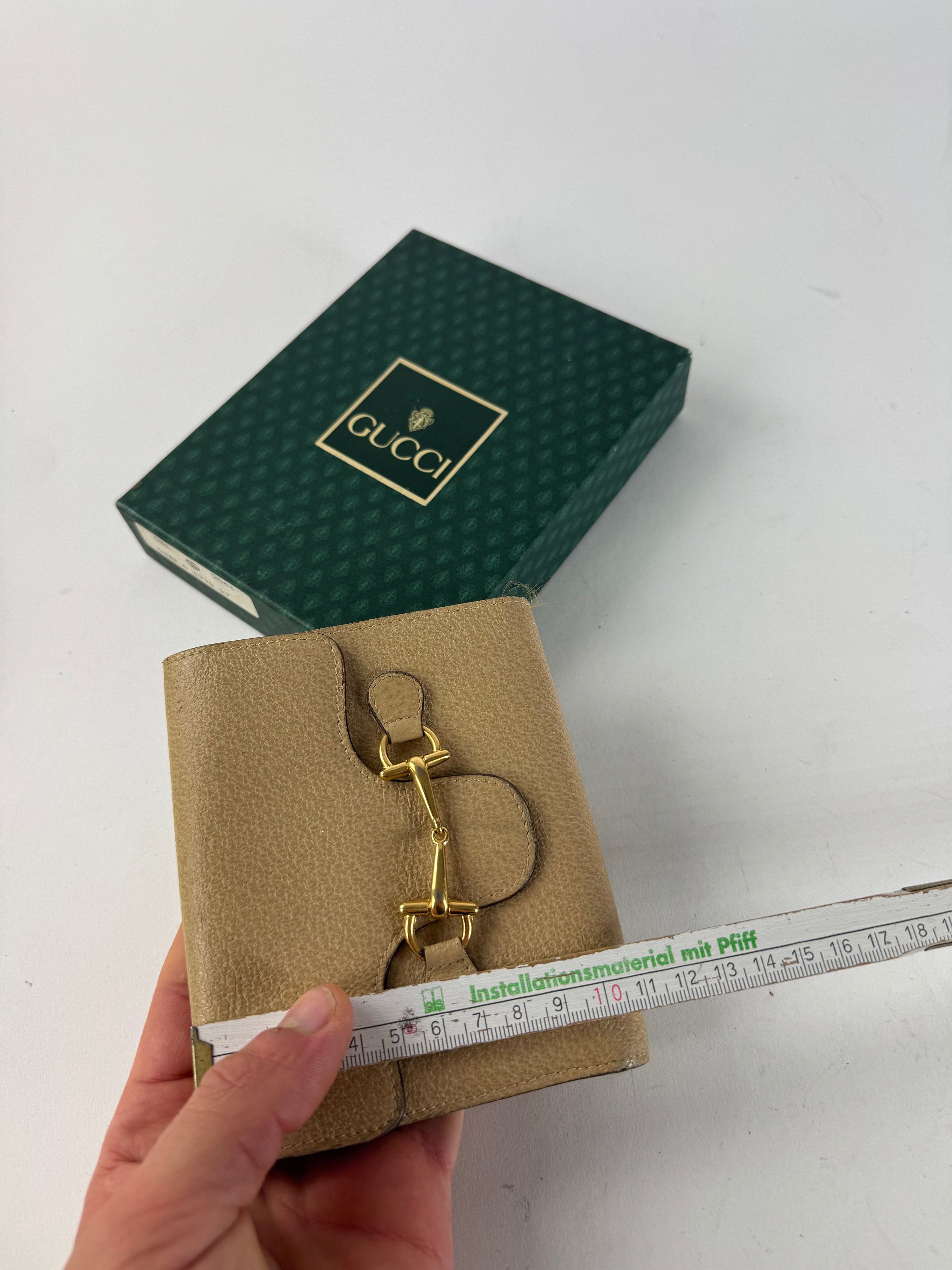 Gucci Vintage Horsebit Leather Wallet Beige Size ONE SIZE - 10 Thumbnail