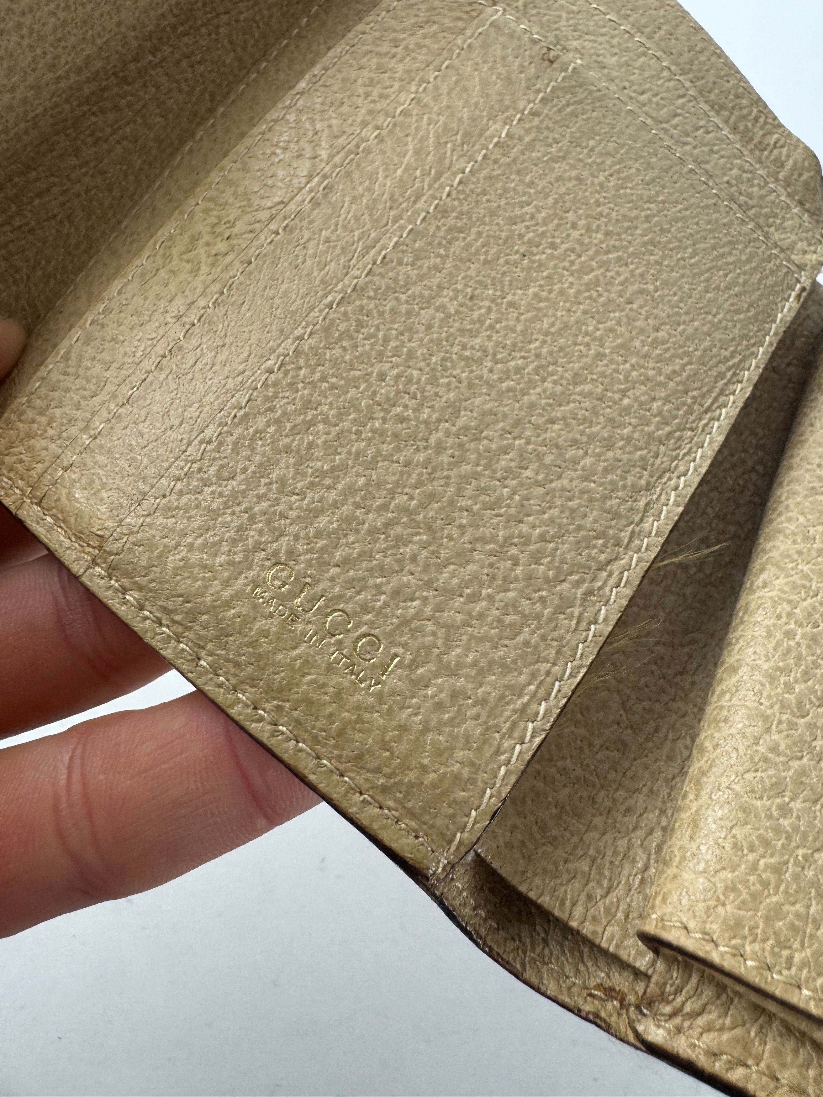 Gucci Vintage Horsebit Leather Wallet Beige Size ONE SIZE - 5 Thumbnail