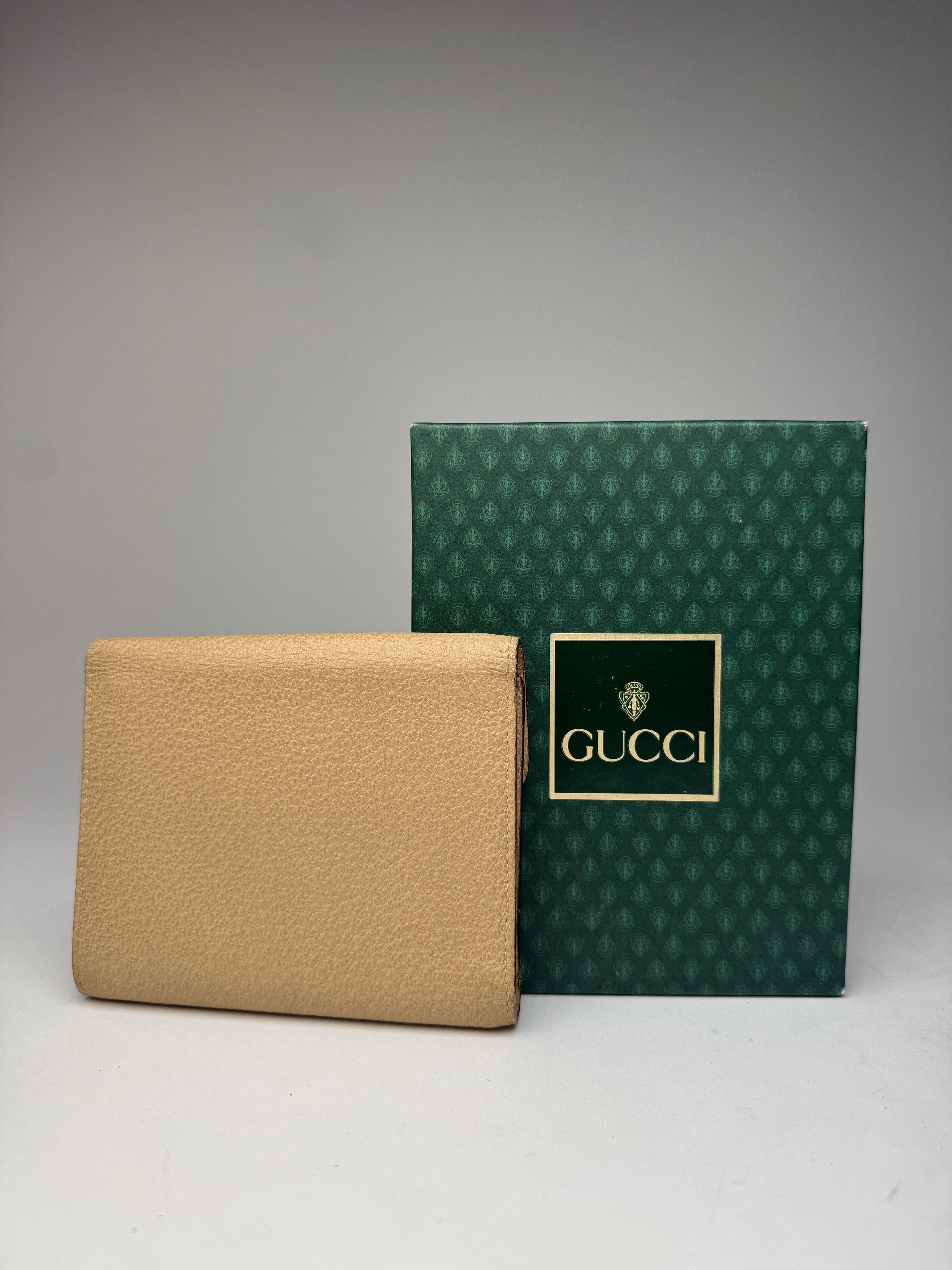 Gucci Vintage Horsebit Leather Wallet Beige Size ONE SIZE - 2 Thumbnail