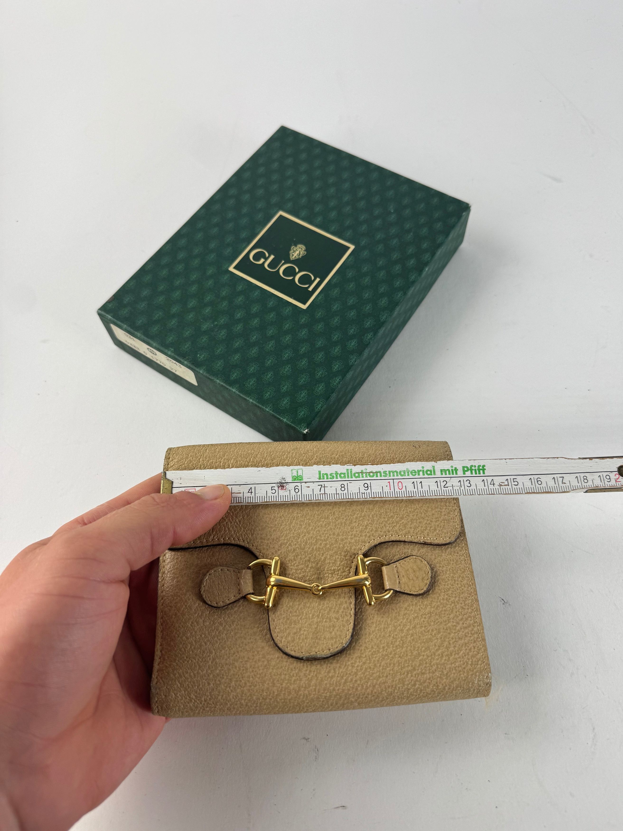 Gucci Vintage Horsebit Leather Wallet Beige Size ONE SIZE - 9 Thumbnail
