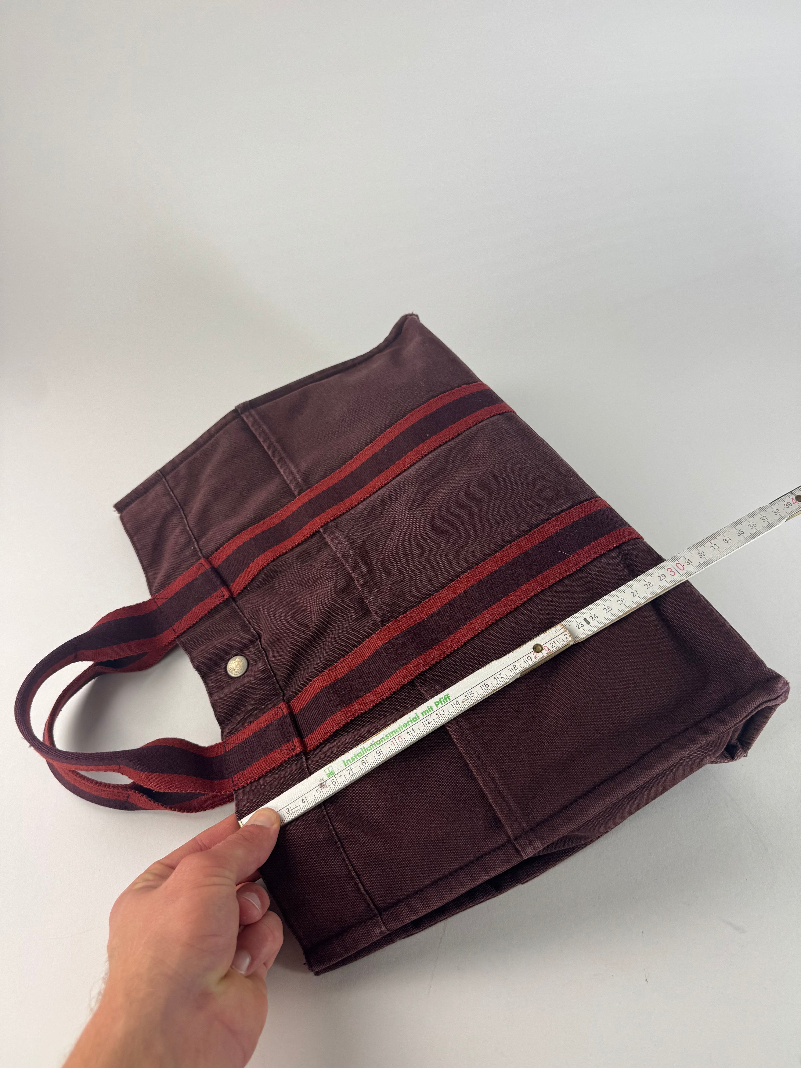 Other Vintage Hermes Canvas Tote Bag Purple Red Size ONE SIZE - 8 Thumbnail