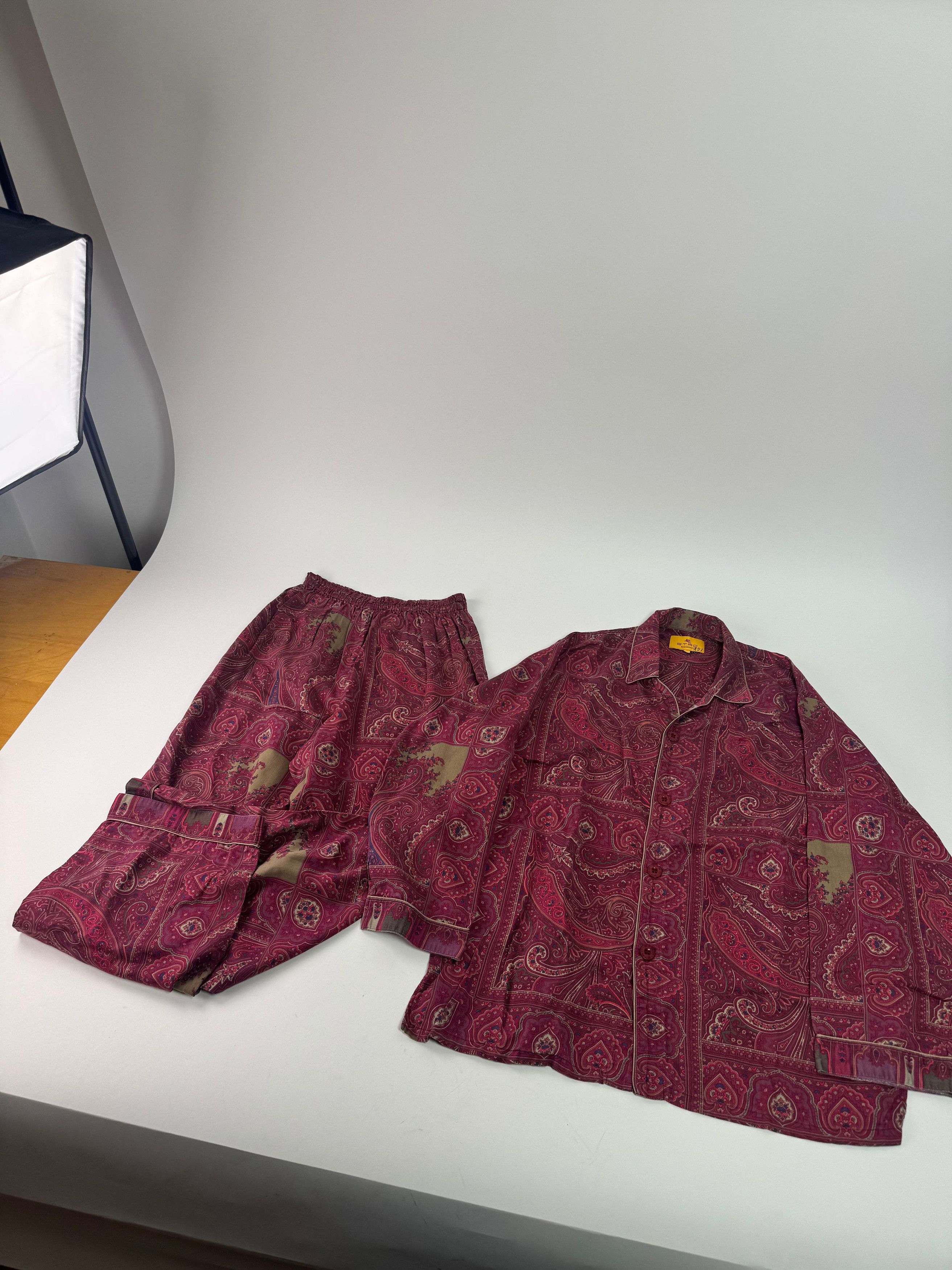 Etro Vintage Paisley Monogram Twin Set Purple L Size L / US 10 / IT 46 - 2 Thumbnail