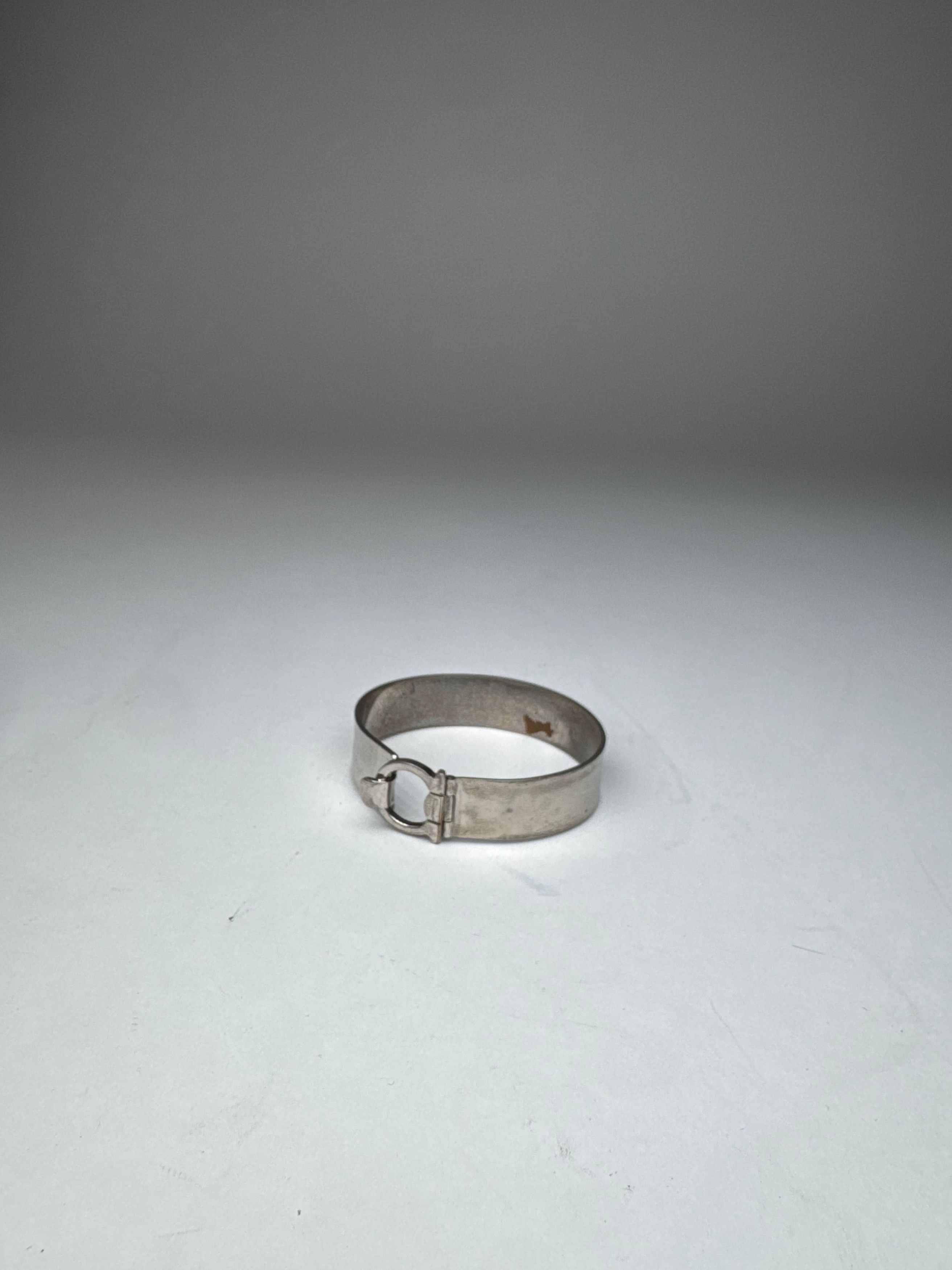 Salvatore Ferragamo Vintage Metal Bracelet Silver Size ONE SIZE - 2 Thumbnail