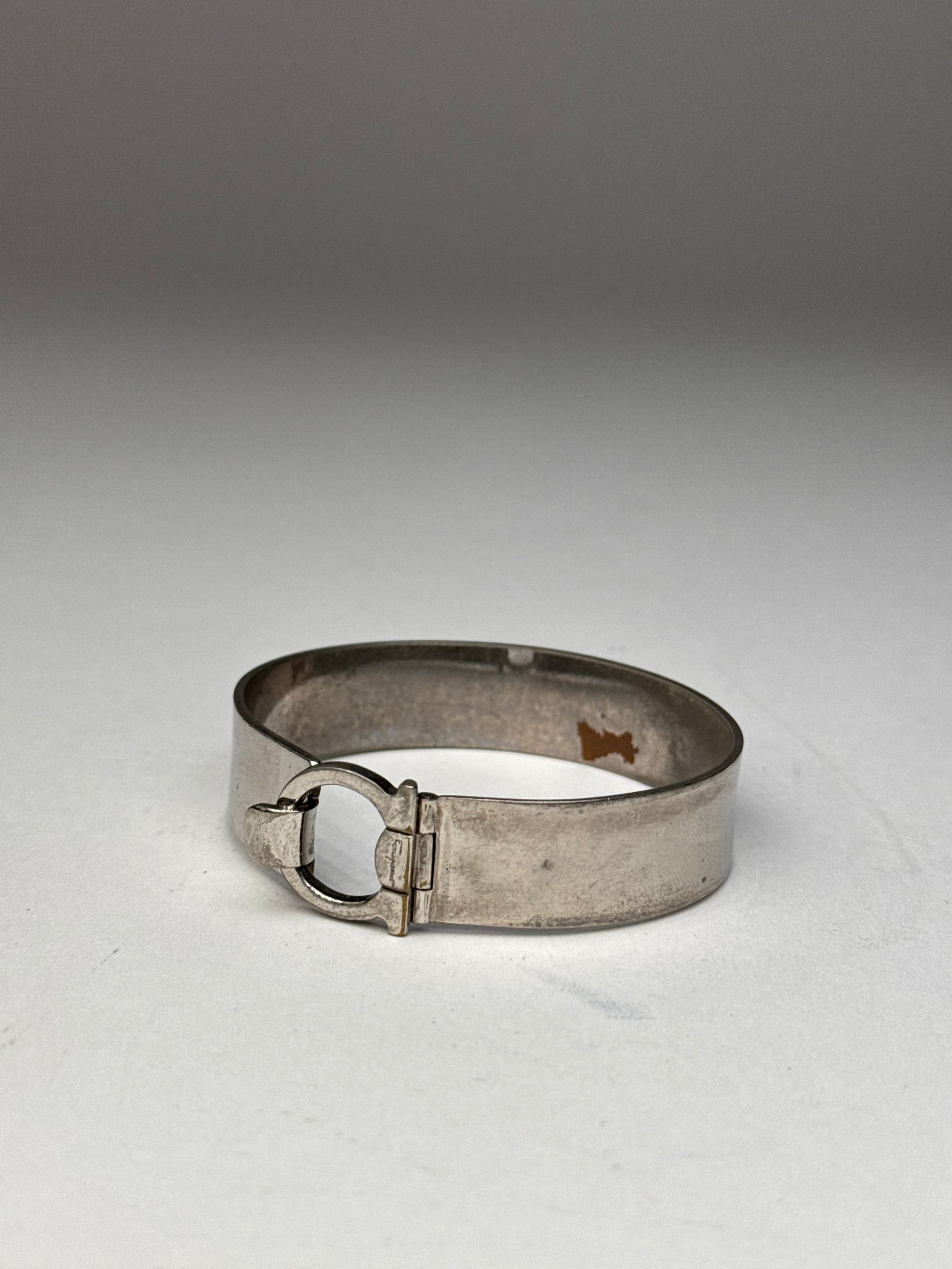 Salvatore Ferragamo Vintage Metal Bracelet Silver Size ONE SIZE - 9 Thumbnail
