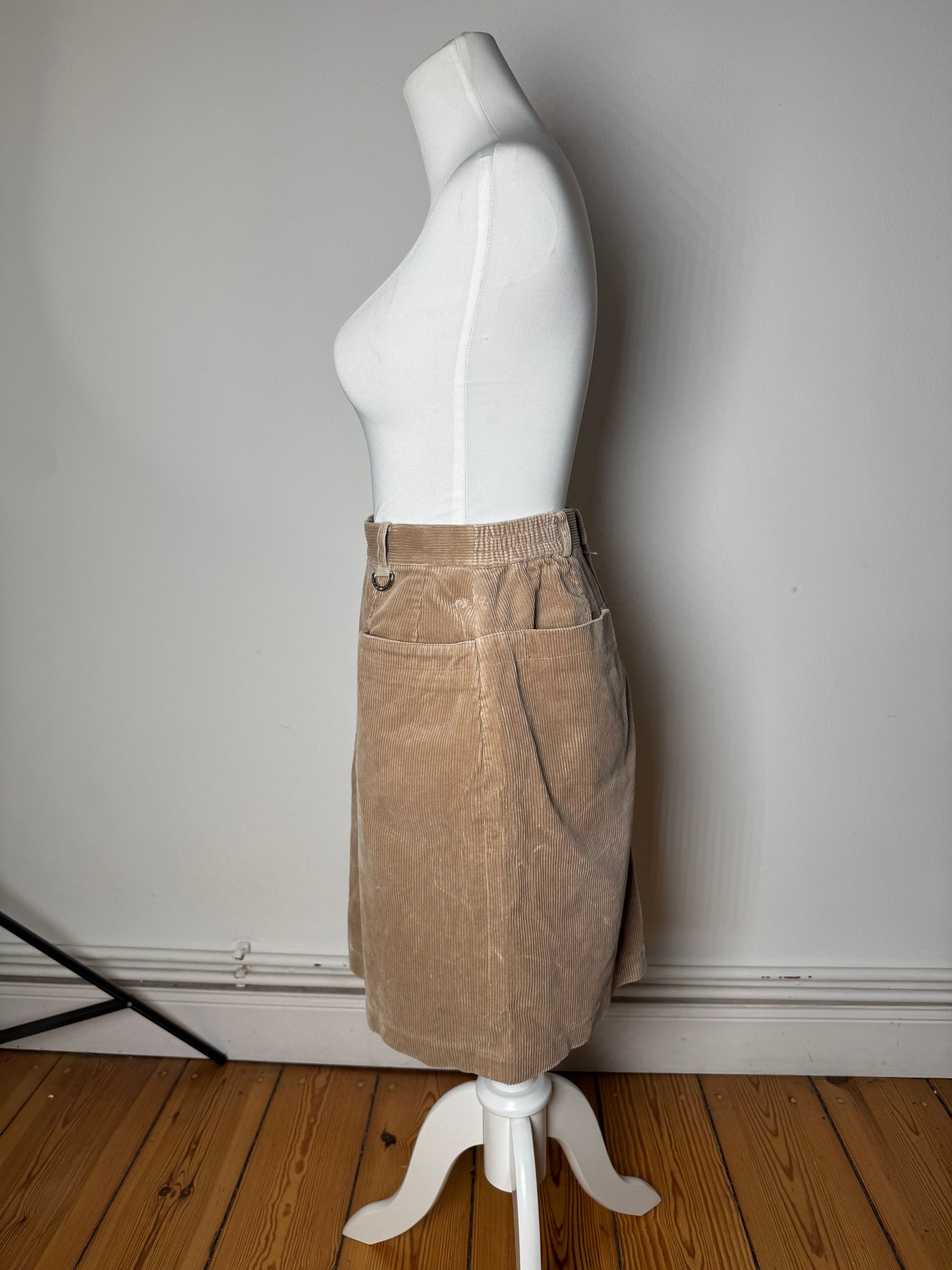 Dior Vintage Cord Skirt Brown M Size 30" / US 8 / IT 44 - 2 Thumbnail