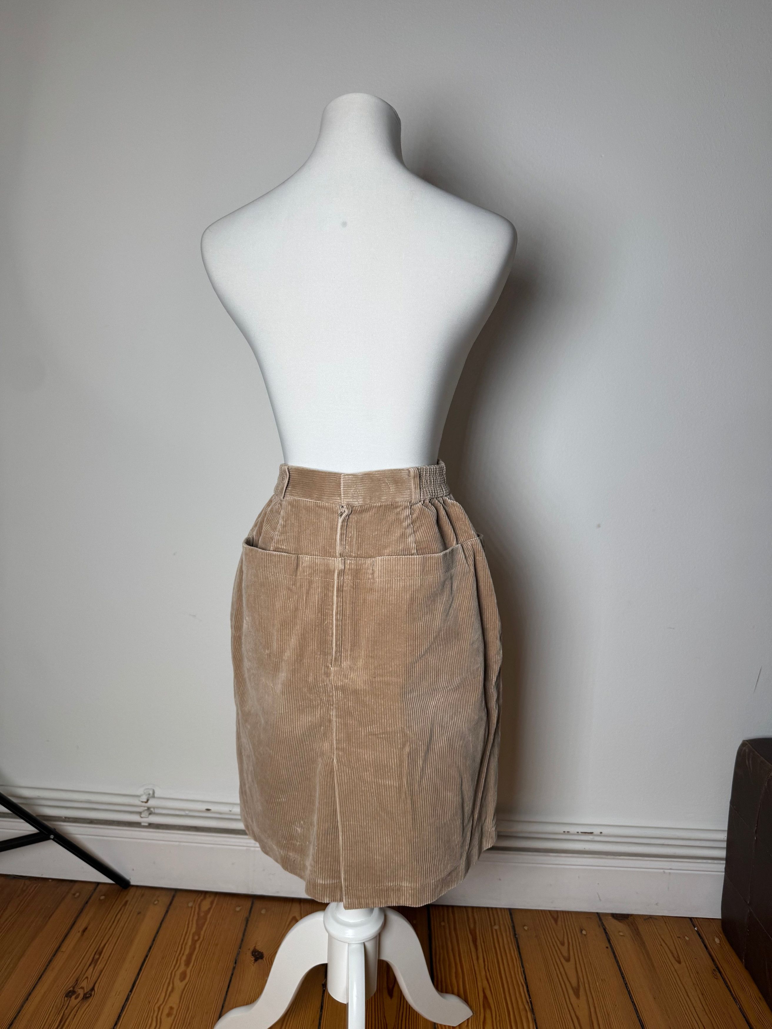 Dior Vintage Cord Skirt Brown M Size 30" / US 8 / IT 44 - 3 Thumbnail