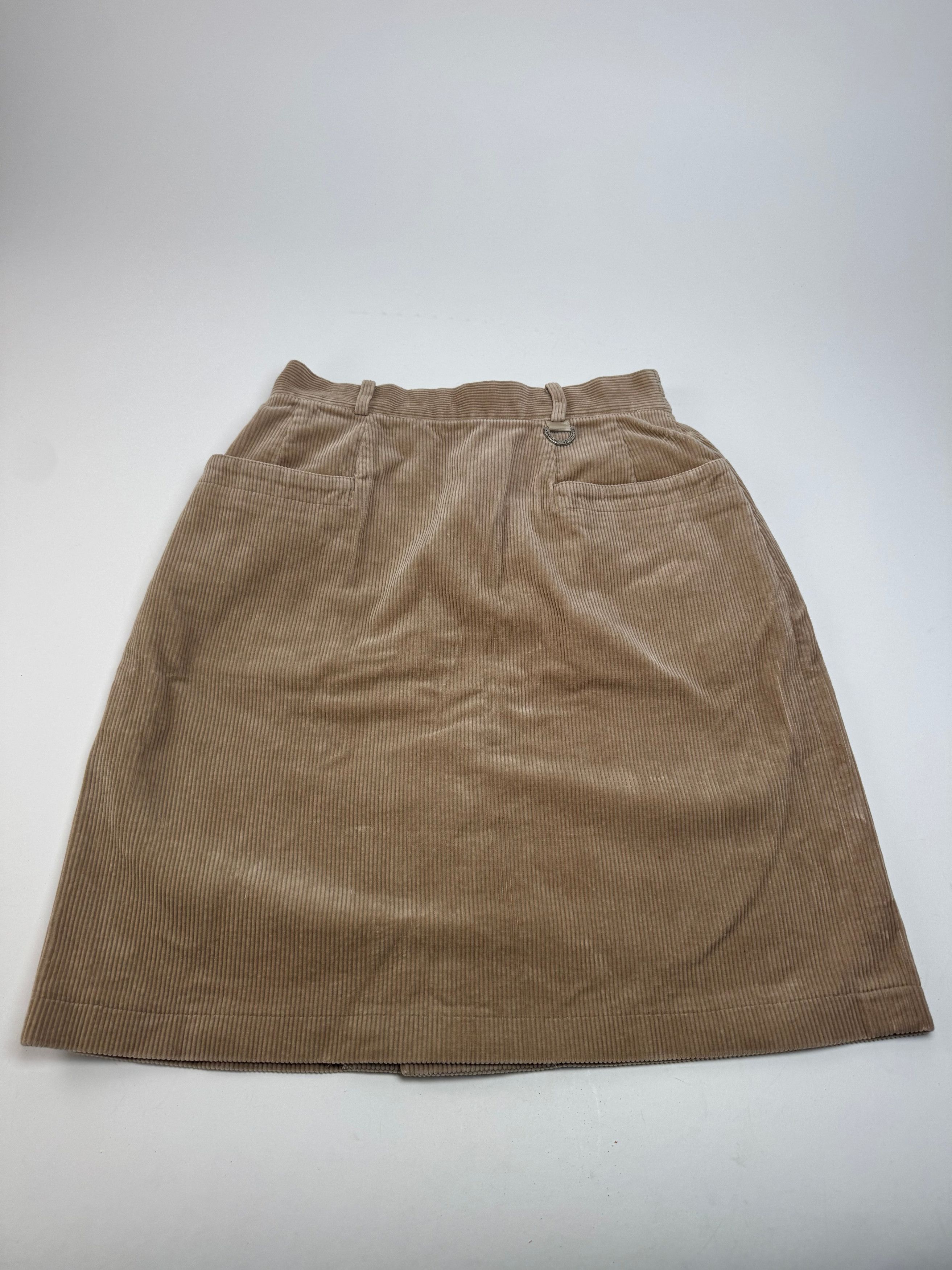 Dior Vintage Cord Skirt Brown M Size 30" / US 8 / IT 44 - 4 Thumbnail