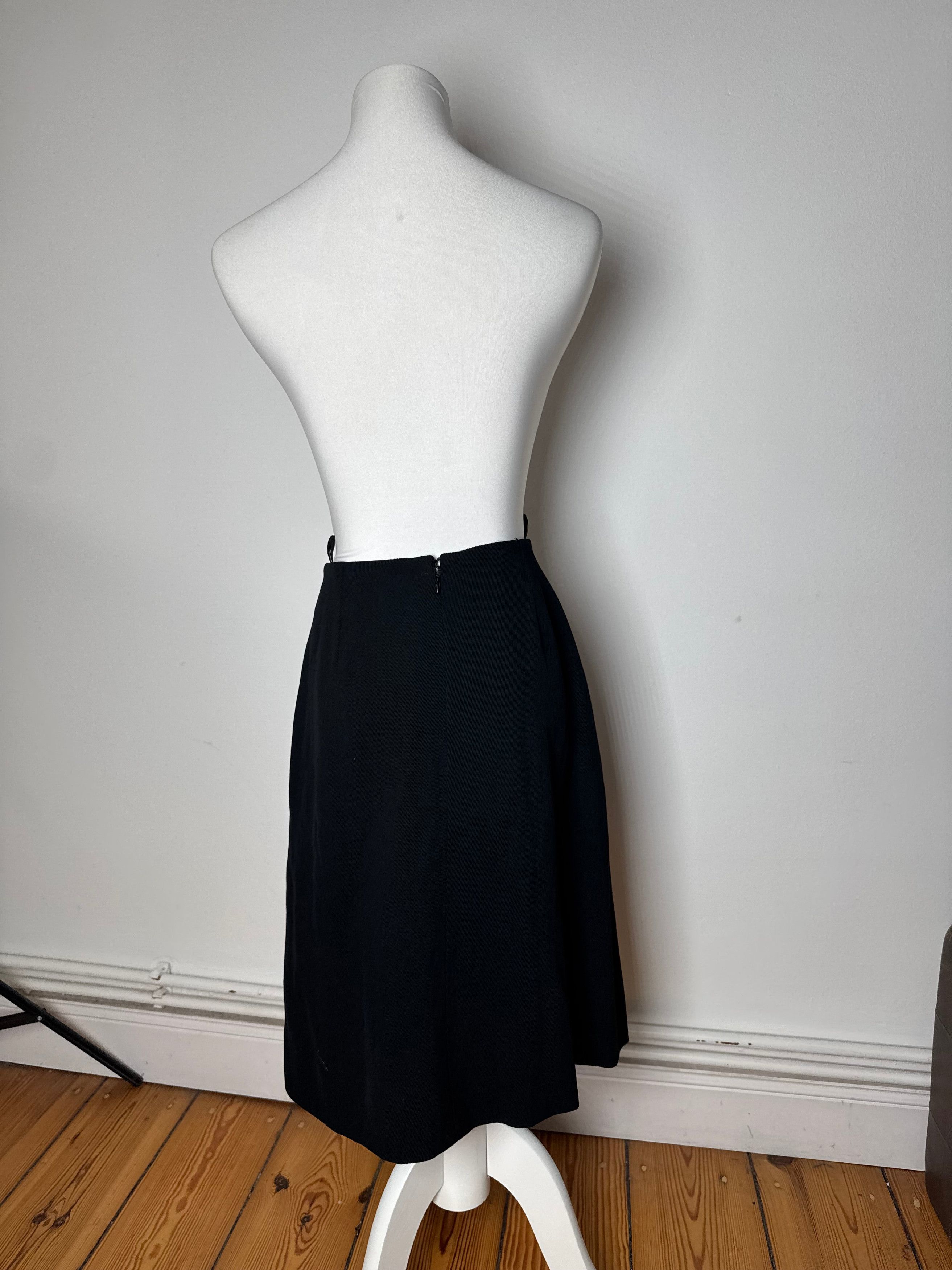 Celine Vintage Paris Skirt Black M Size 27" / US 4 / IT 40 - 3 Thumbnail