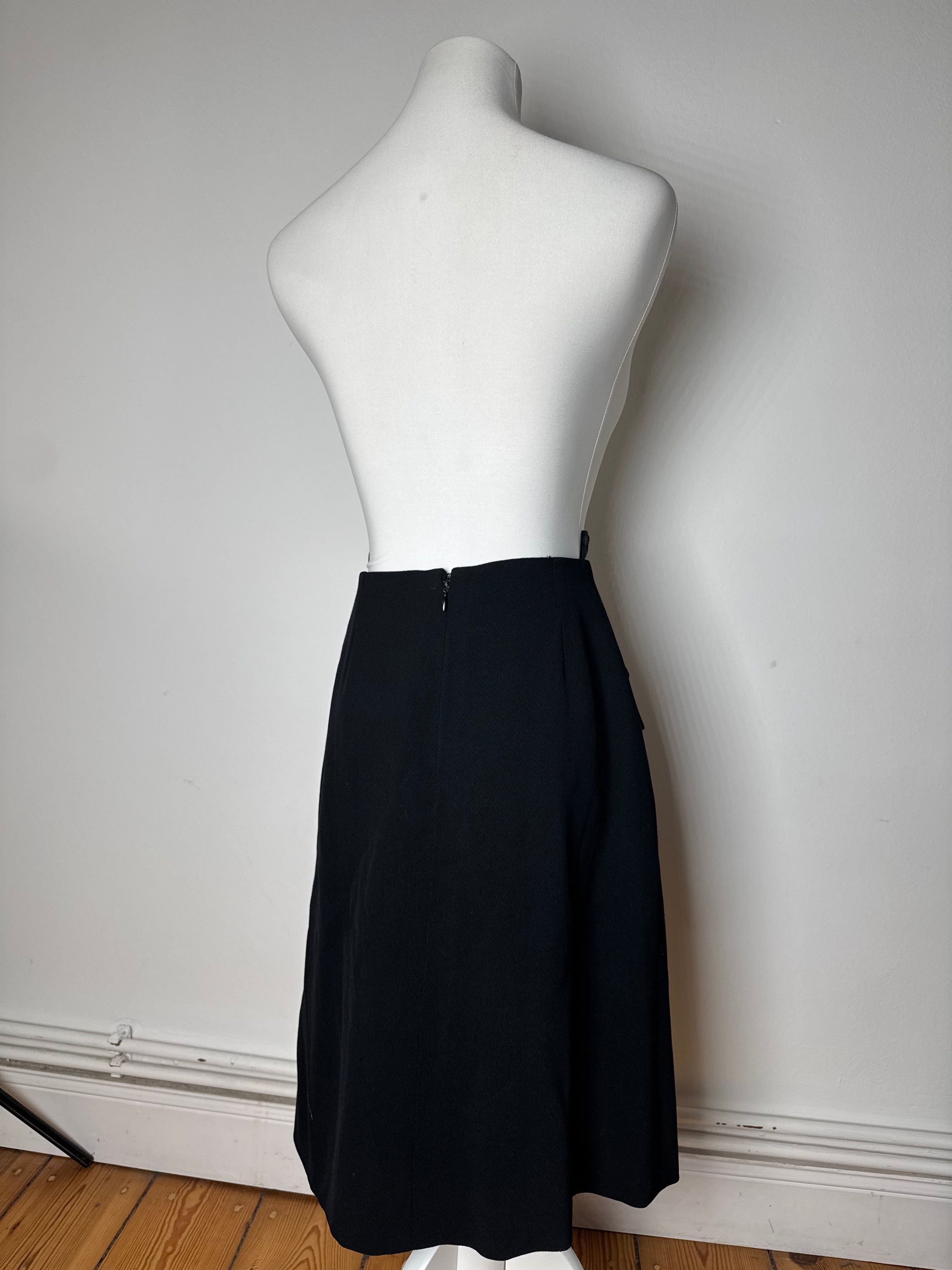 Celine Vintage Paris Skirt Black M Size 27" / US 4 / IT 40 - 15 Thumbnail