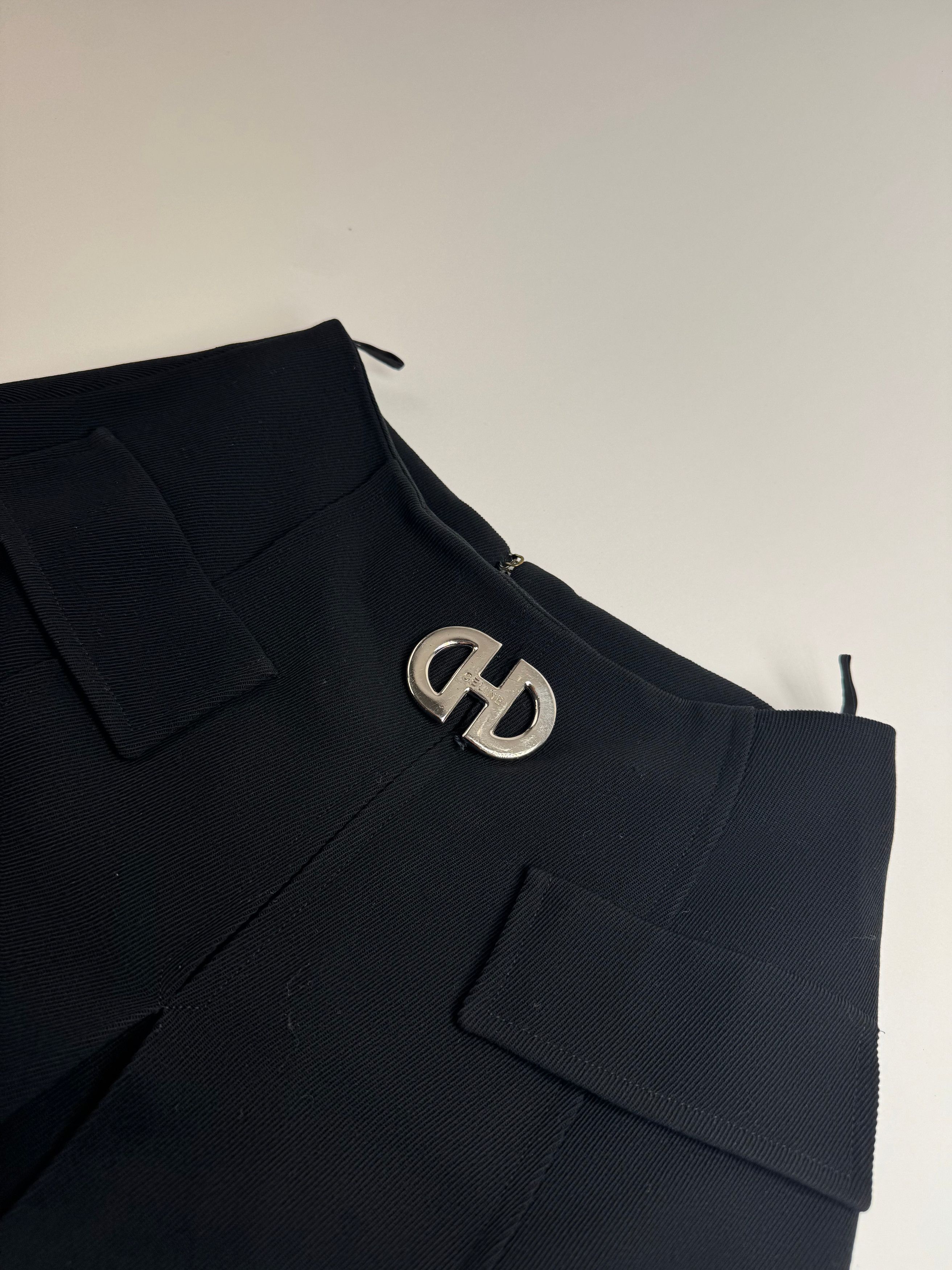Celine Vintage Paris Skirt Black M Size 27" / US 4 / IT 40 - 5 Thumbnail