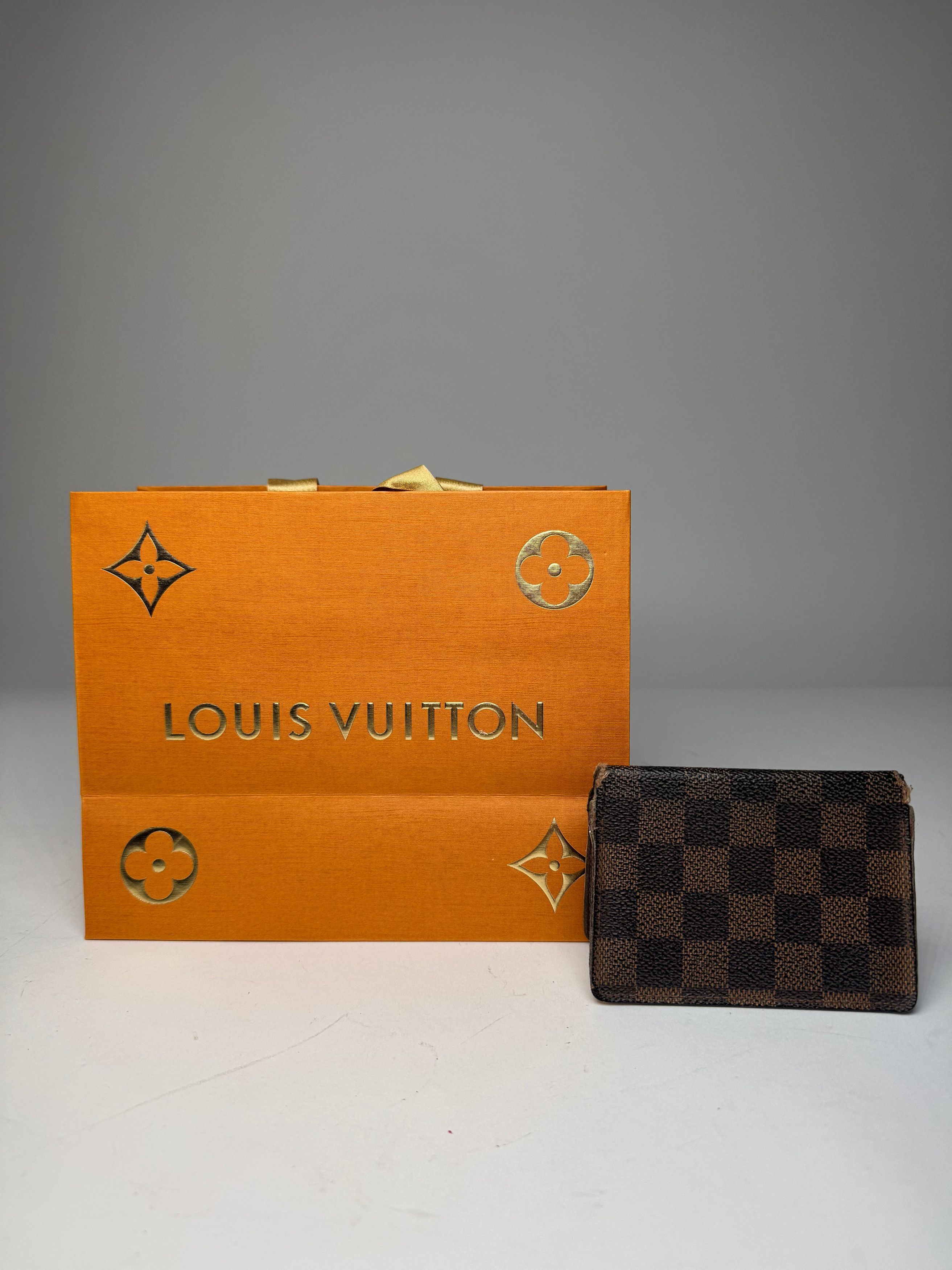 Louis Vuitton Vintage Leather Damier Monogram Card Holder Brown Size ONE SIZE - 2 Thumbnail