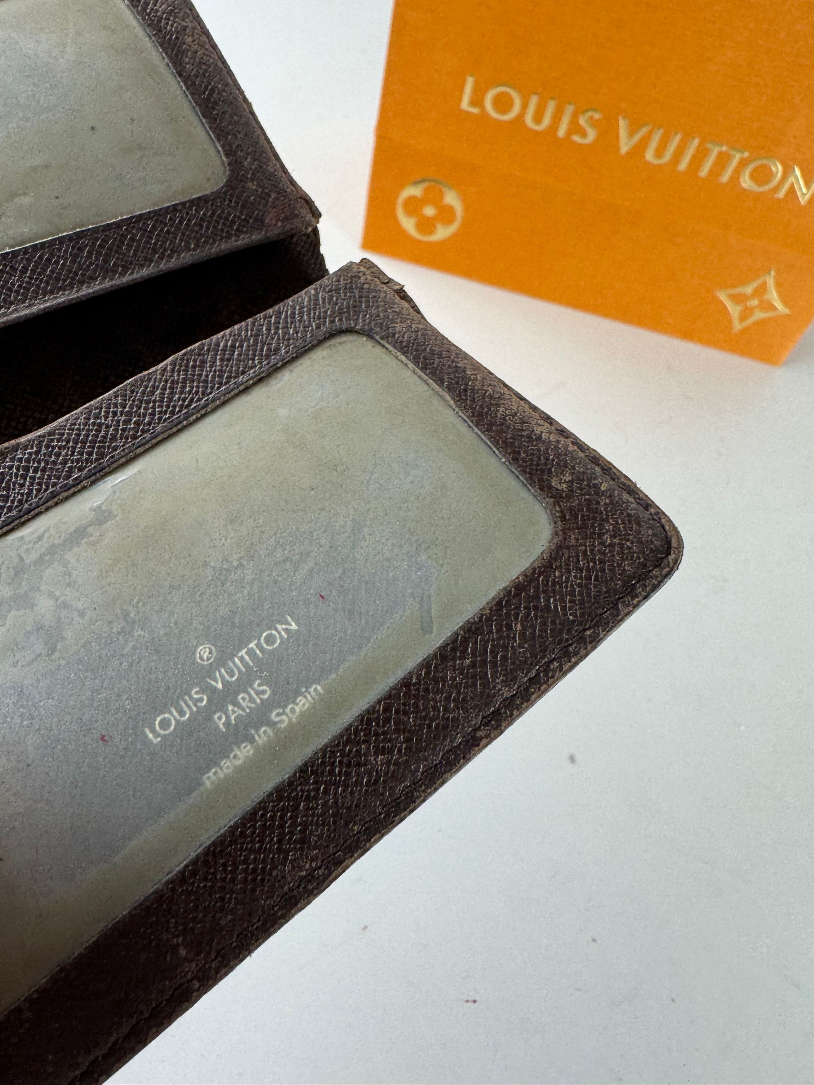 Louis Vuitton Vintage Leather Damier Monogram Card Holder Brown Size ONE SIZE - 6 Thumbnail