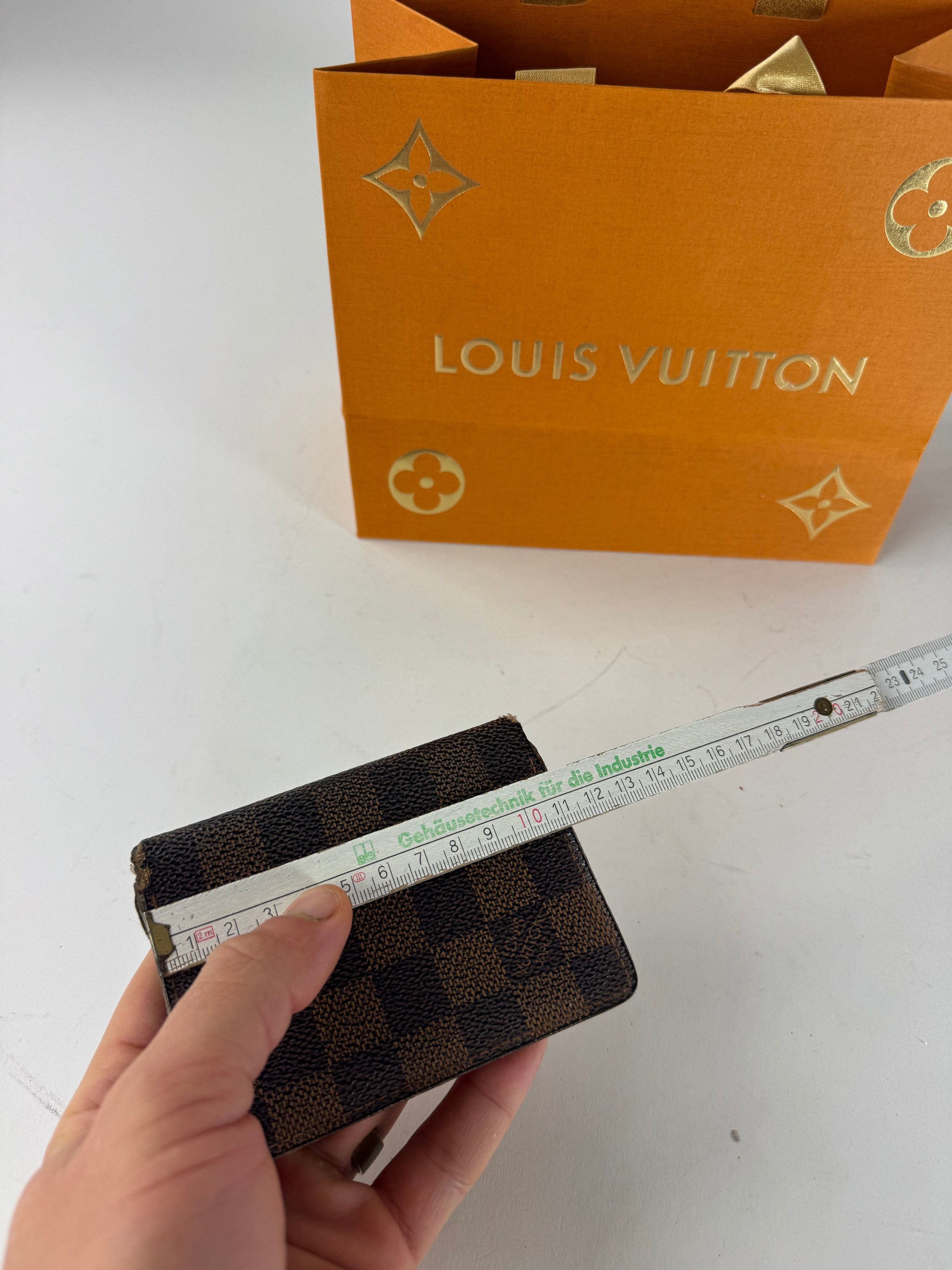 Louis Vuitton Vintage Leather Damier Monogram Card Holder Brown Size ONE SIZE - 9 Thumbnail