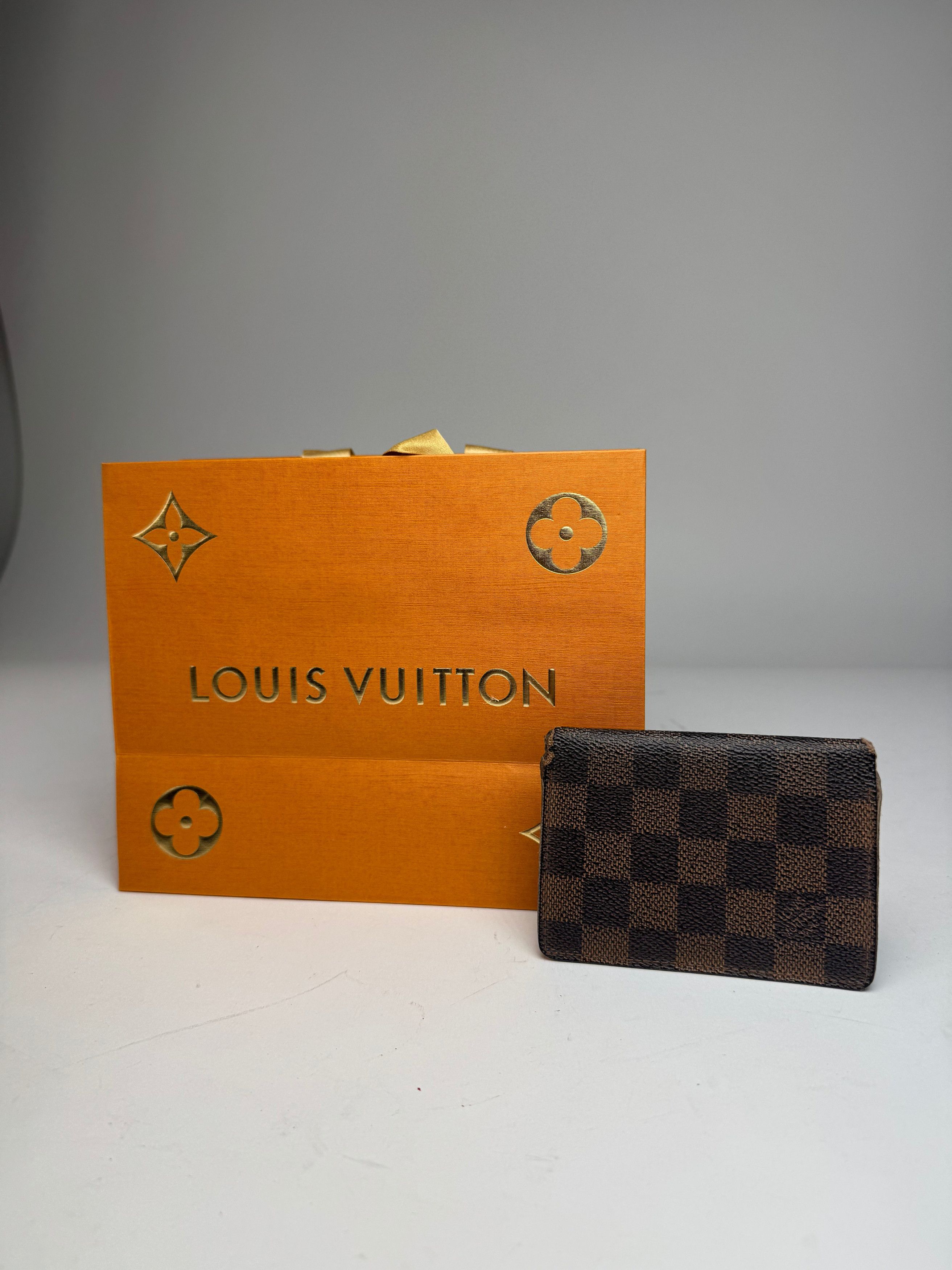 Louis Vuitton Vintage Leather Damier Monogram Card Holder Brown Size ONE SIZE - 11 Thumbnail